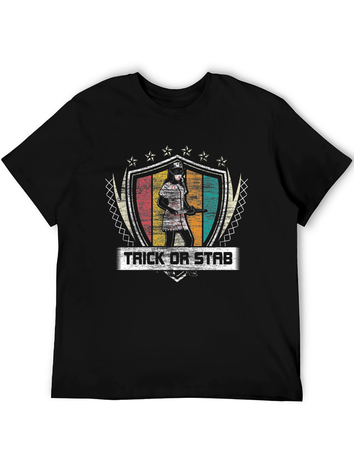 Trick or Stab T-Shirt Halloween Nurse