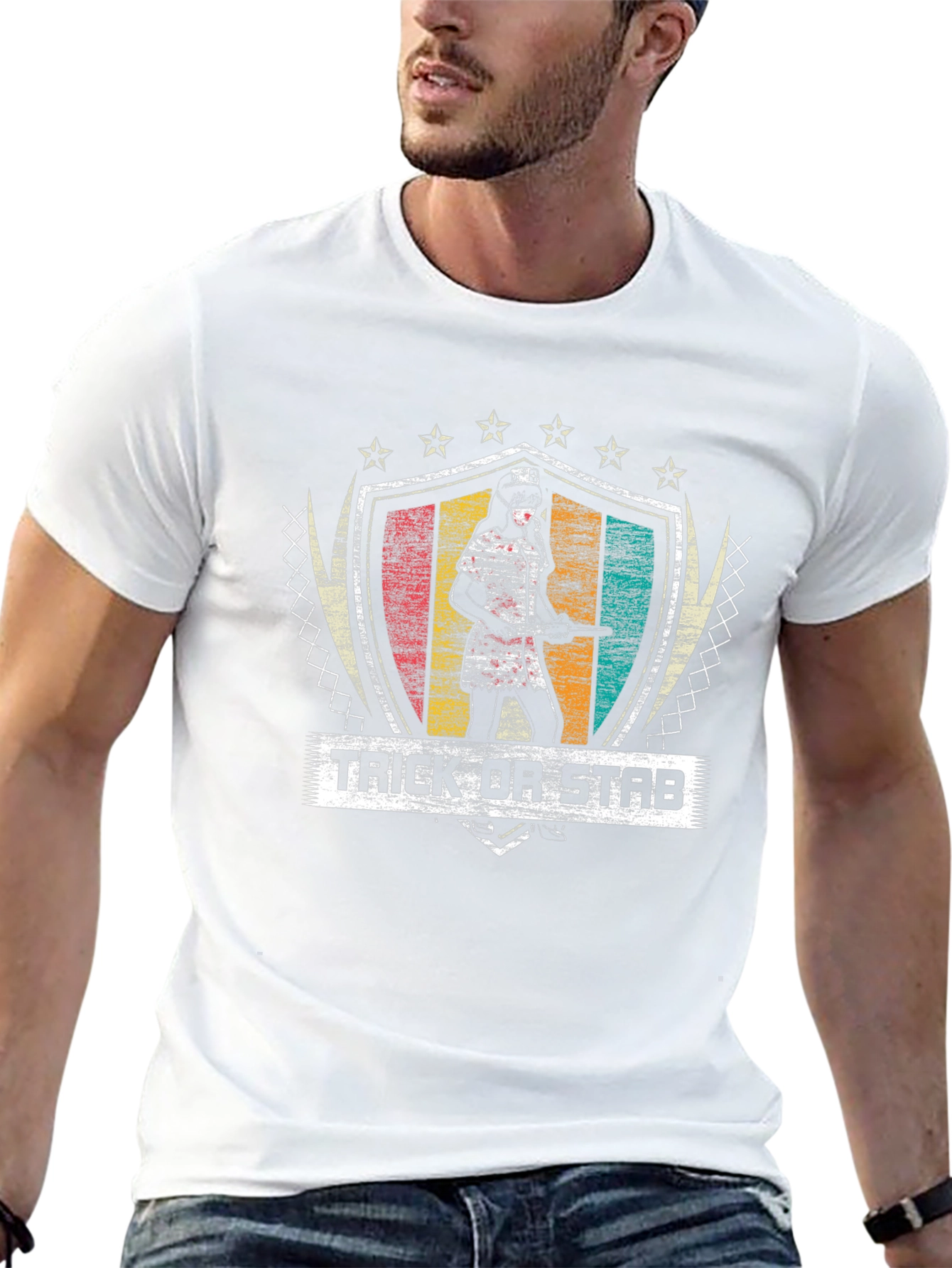 Trick or Stab T-Shirt Halloween Nurse