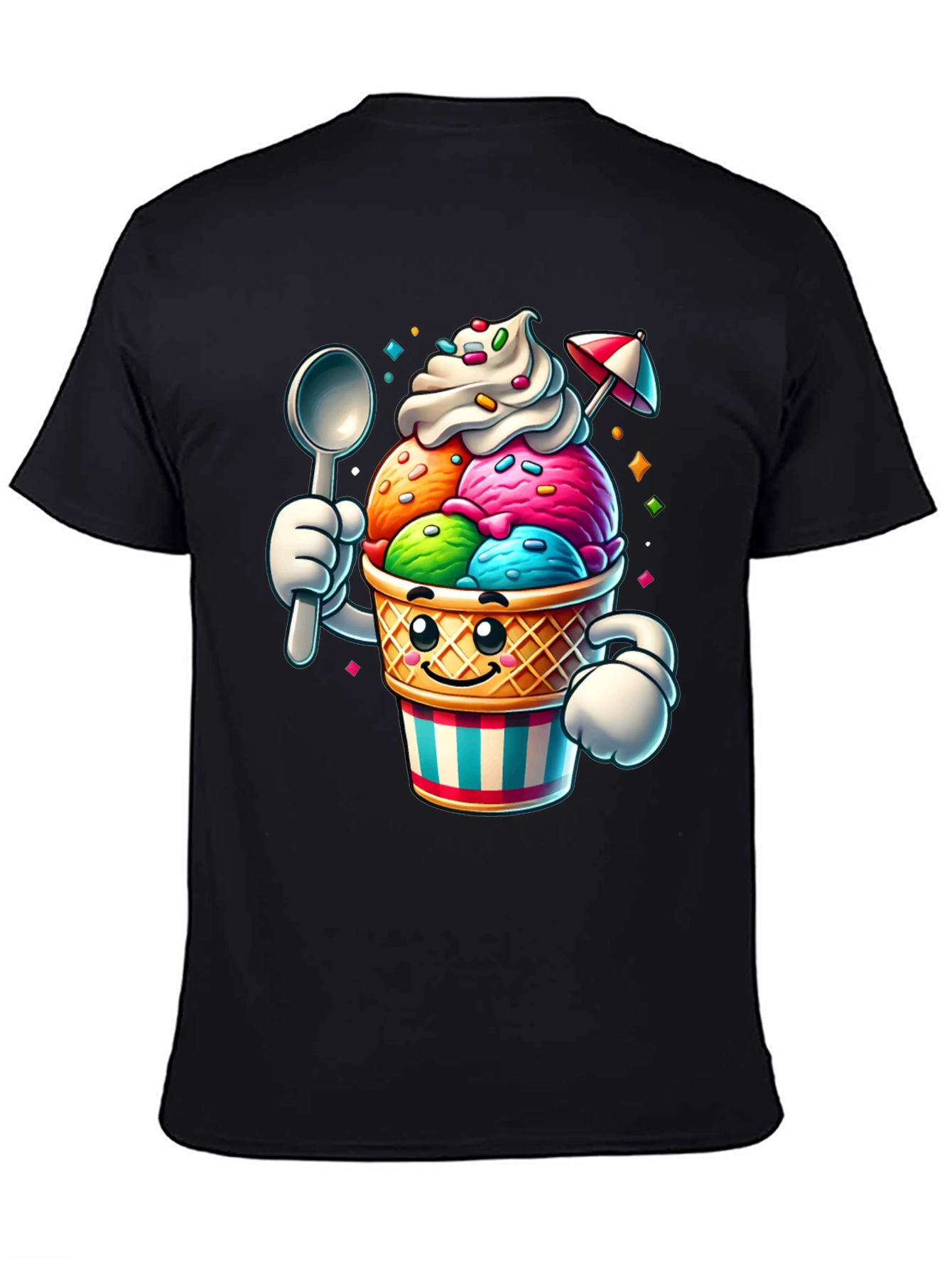 Fun Ice Cream T-Shirt - Cartoon Character Tee