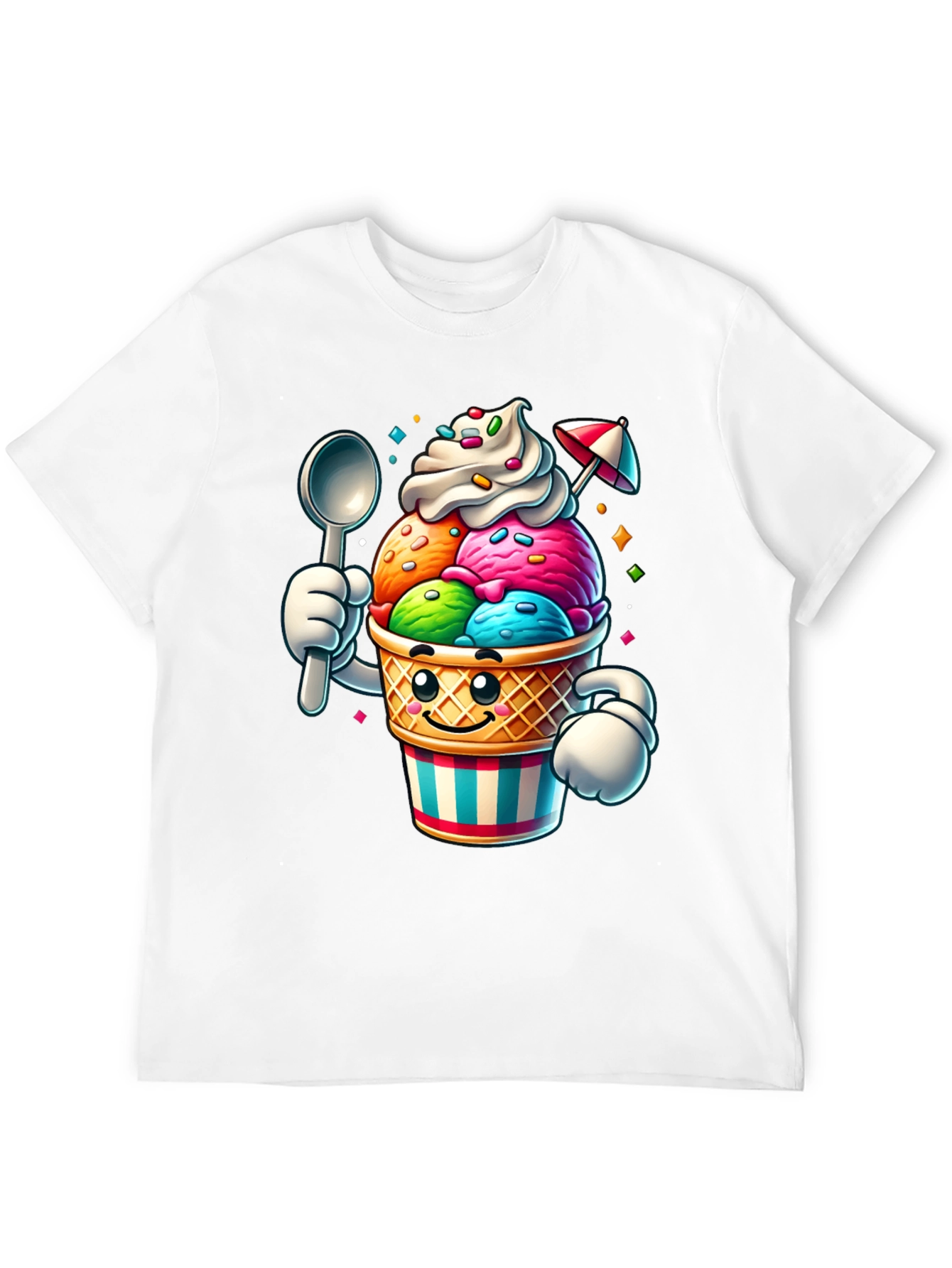 Fun Ice Cream T-Shirt - Cartoon Character Tee