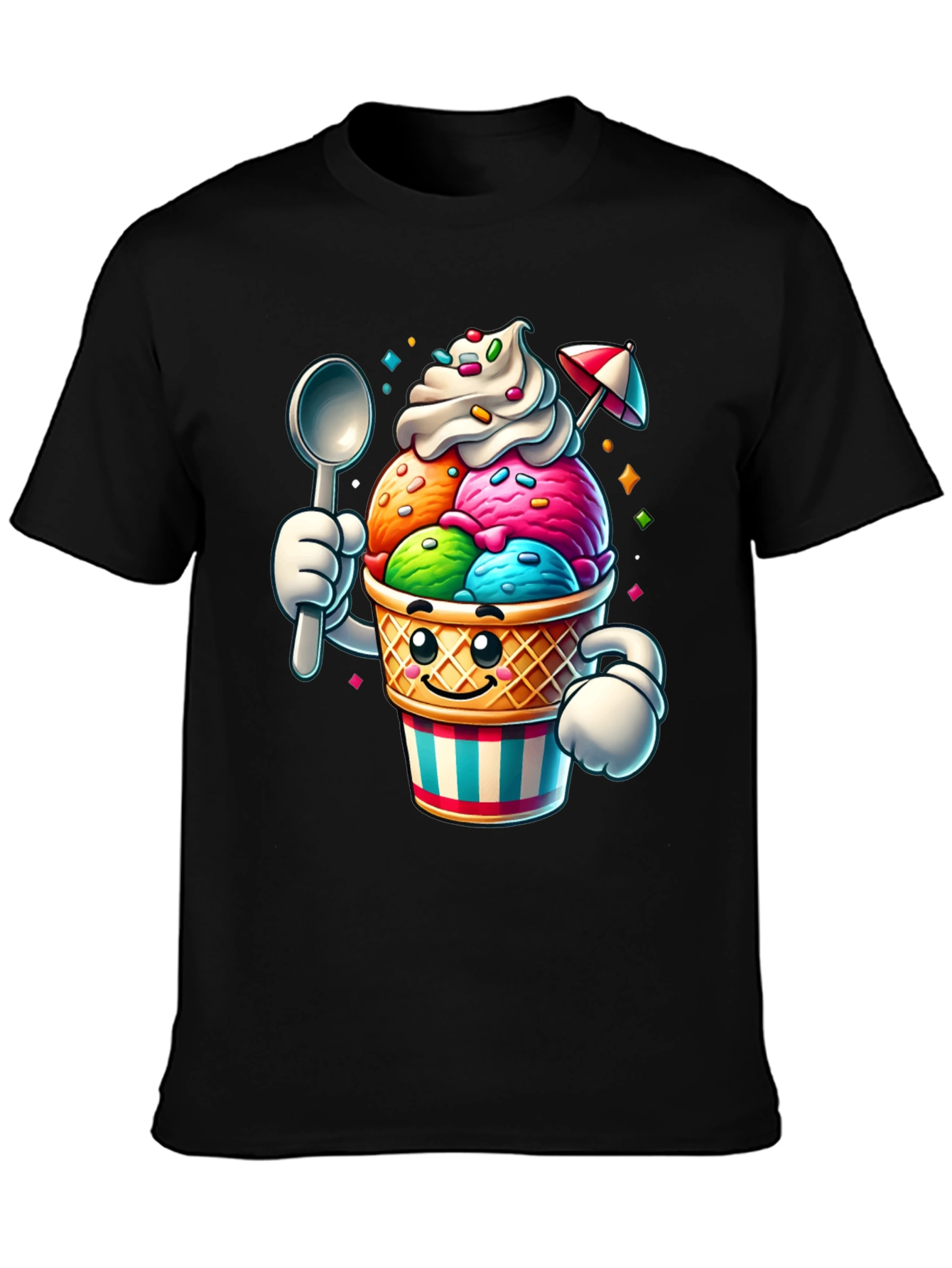 Fun Ice Cream T-Shirt - Cartoon Character Tee