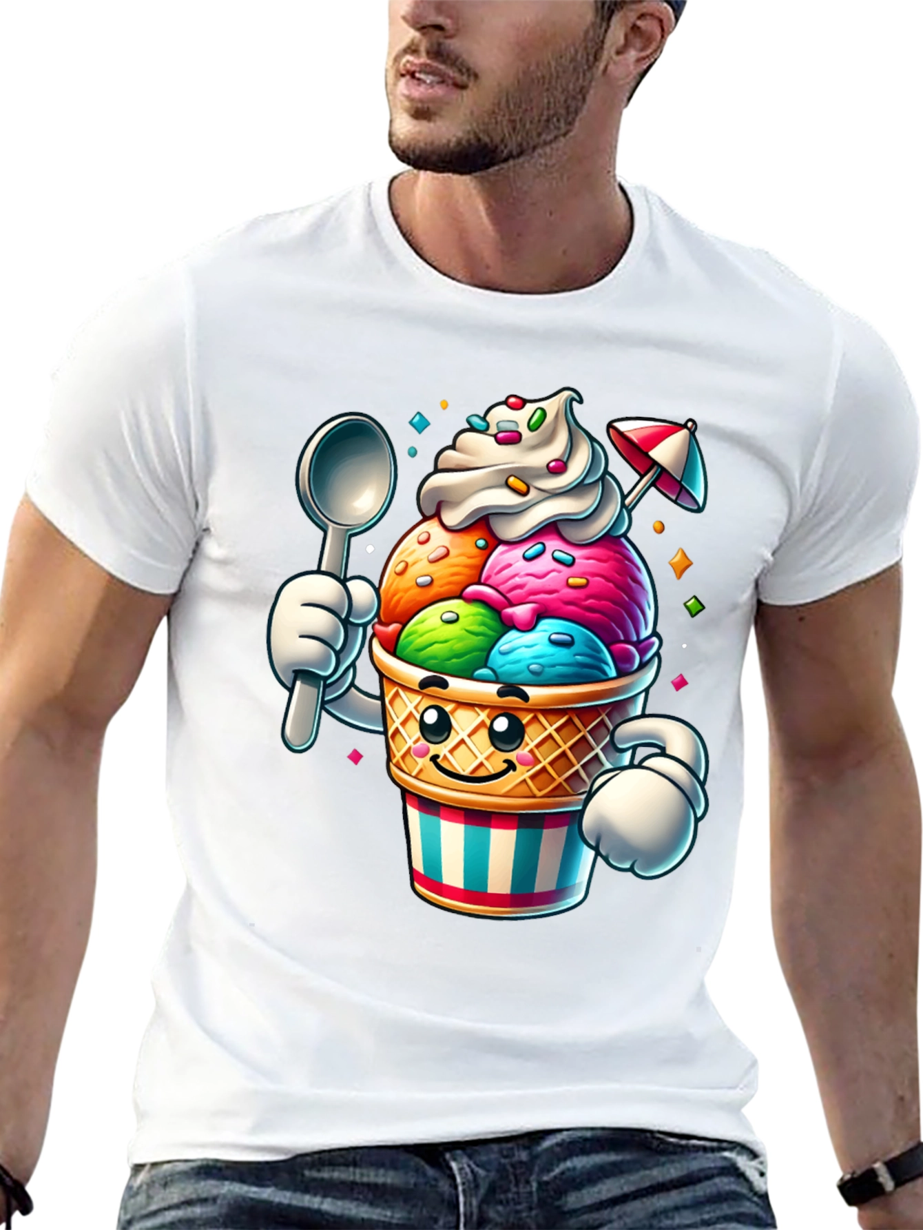 Fun Ice Cream T-Shirt - Cartoon Character Tee