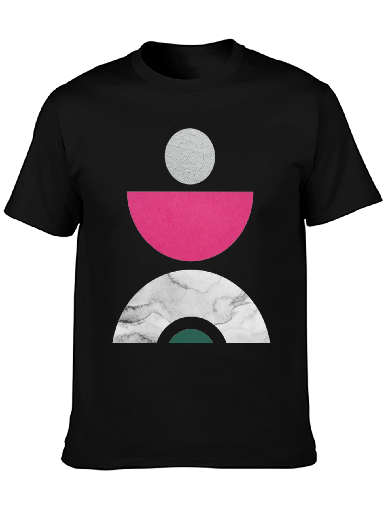 Geometric Print Crew Neck Tee