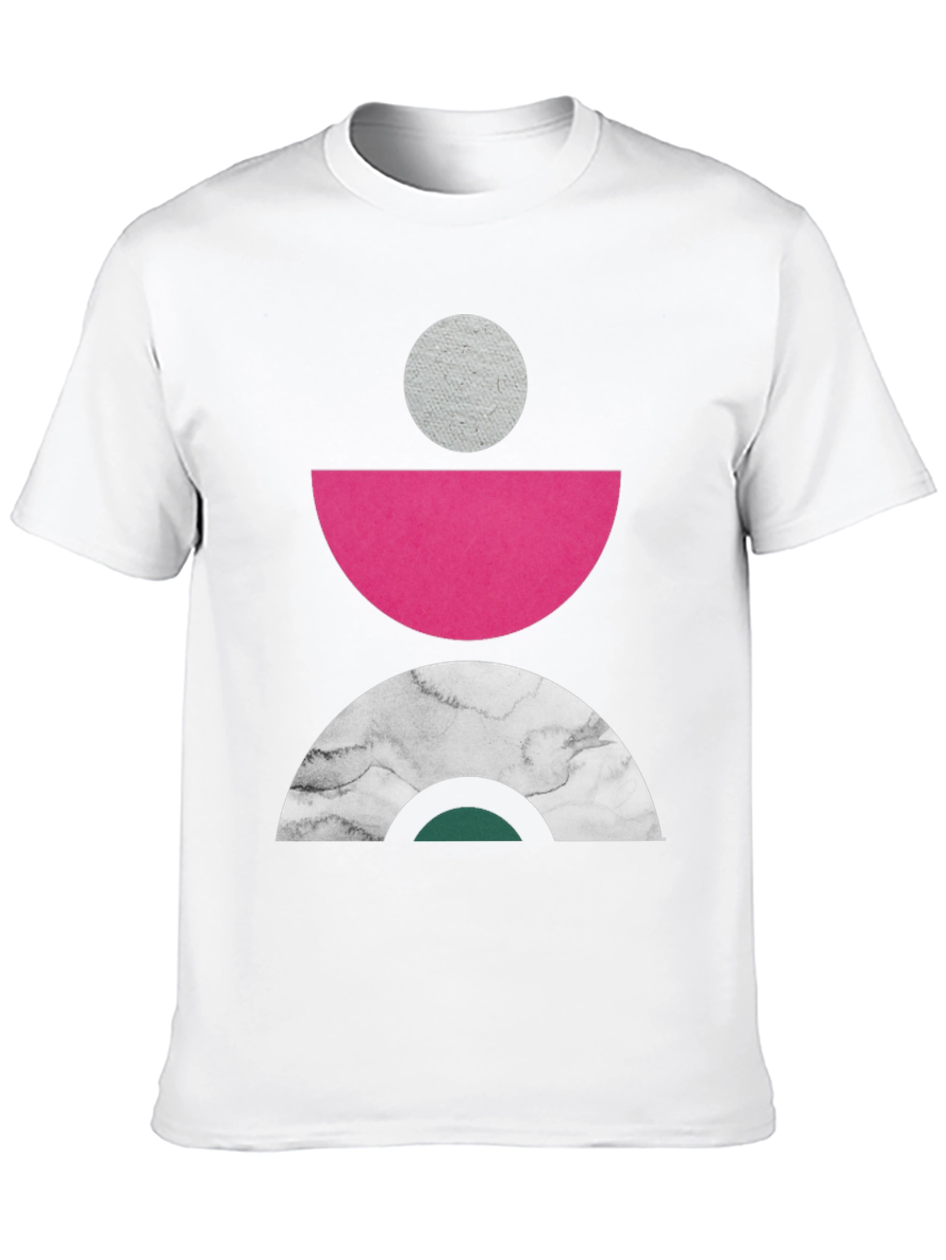 Geometric Print Crew Neck Tee