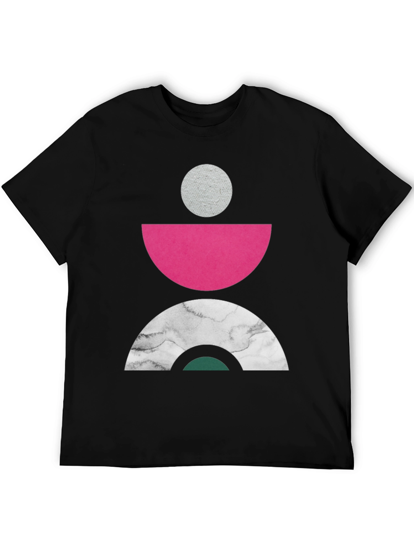 Geometric Print Crew Neck Tee