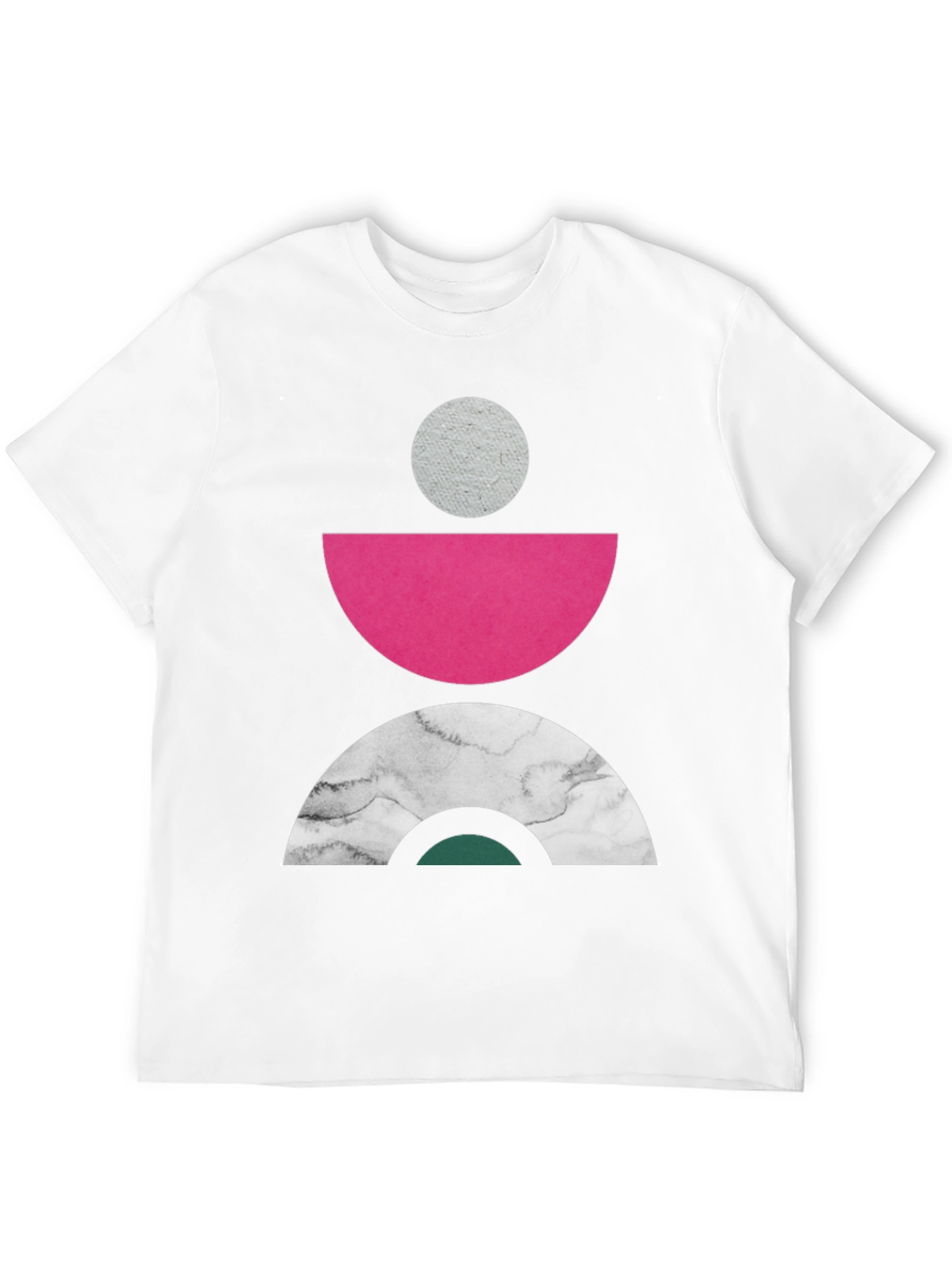Geometric Print Crew Neck Tee