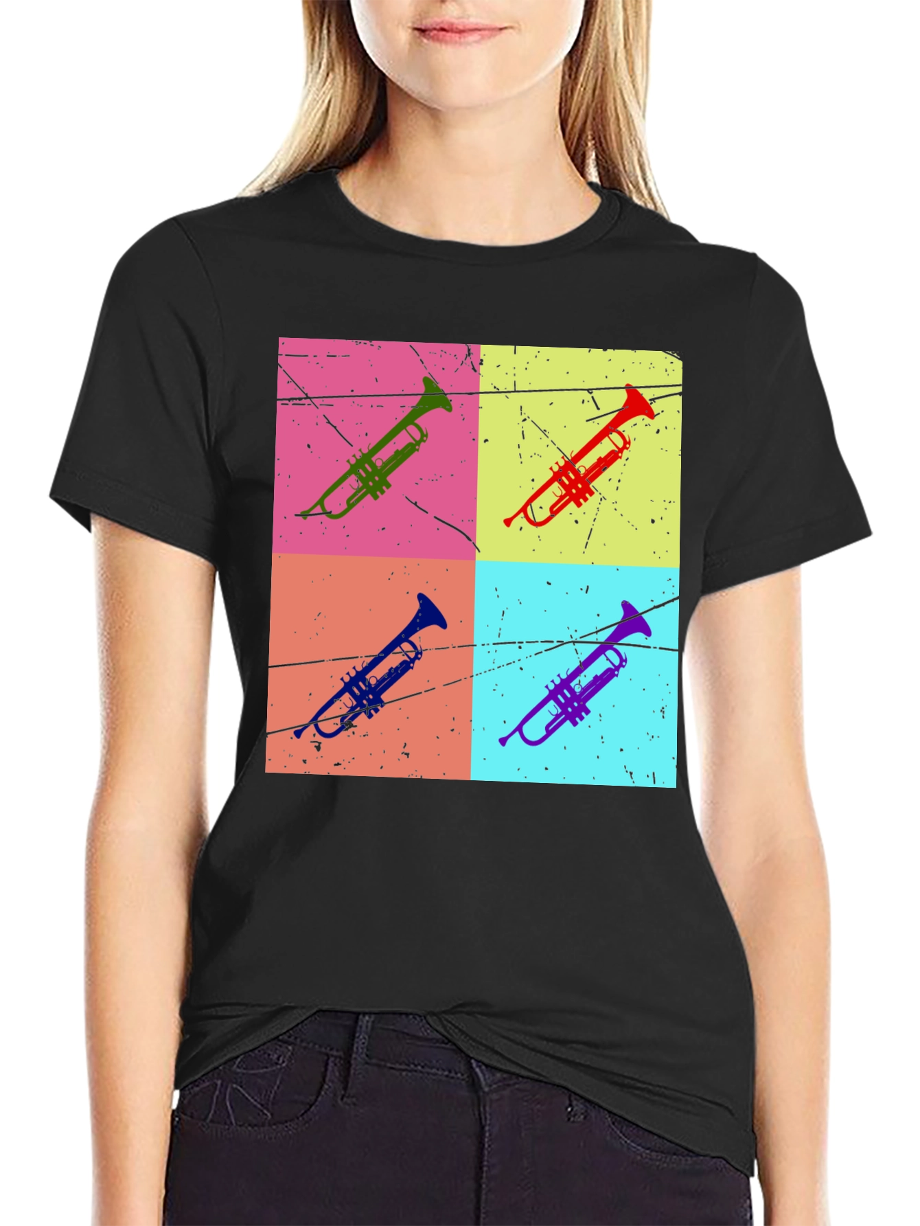 Retro Trumpet Pop Art T-Shirt