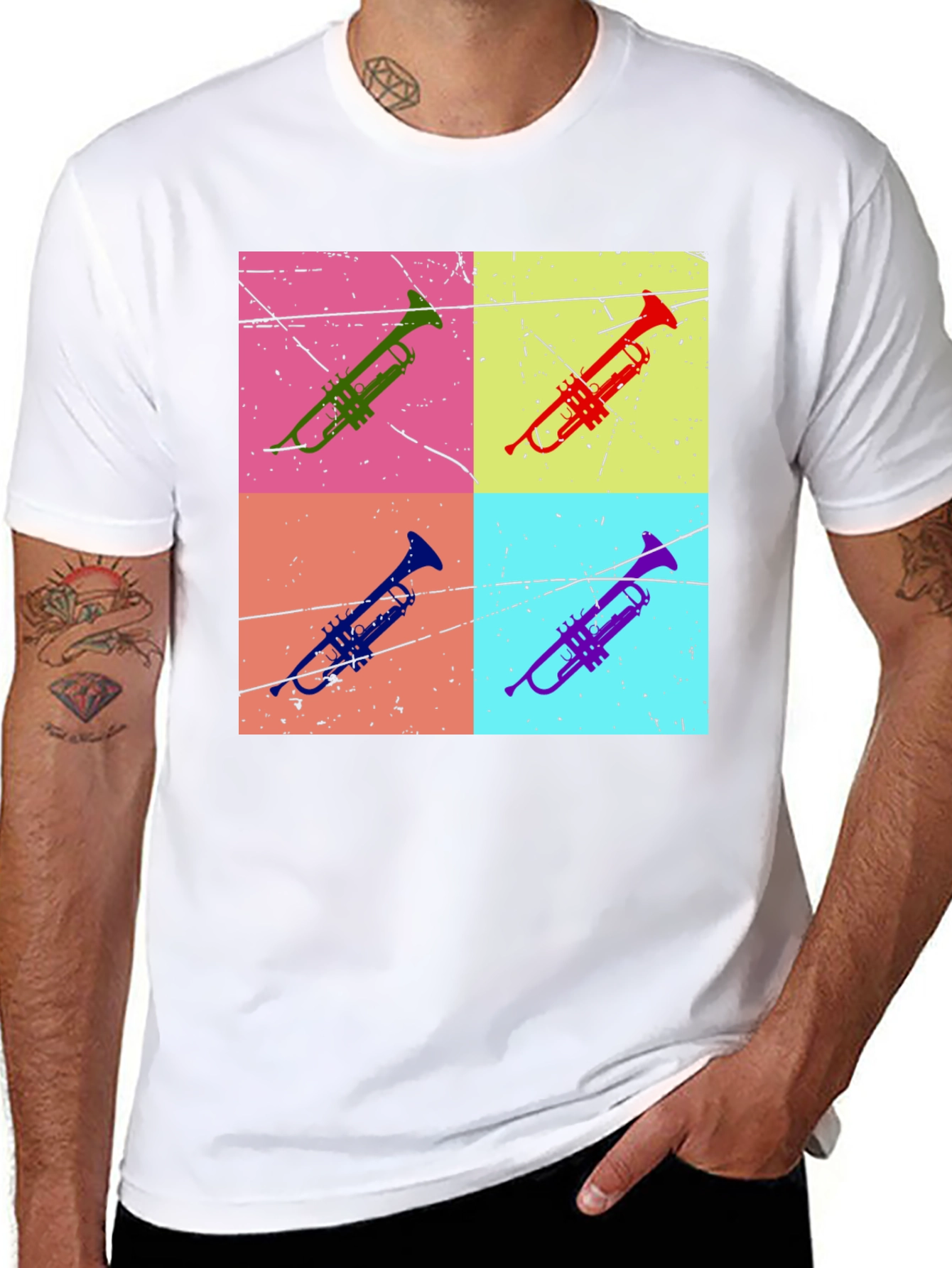 Retro Trumpet Pop Art T-Shirt