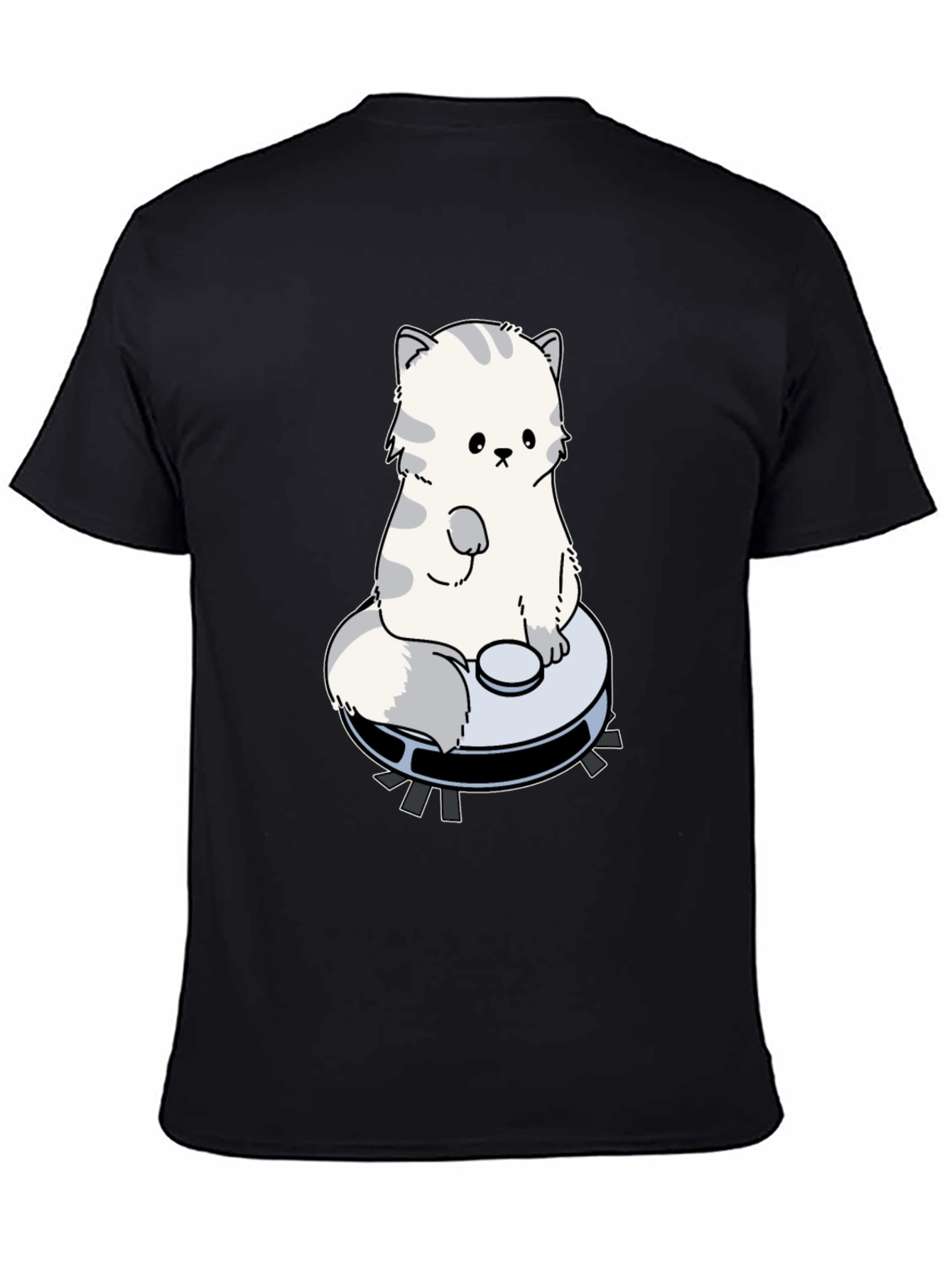 Cute Cat Riding Robot Vacuum T-Shirt