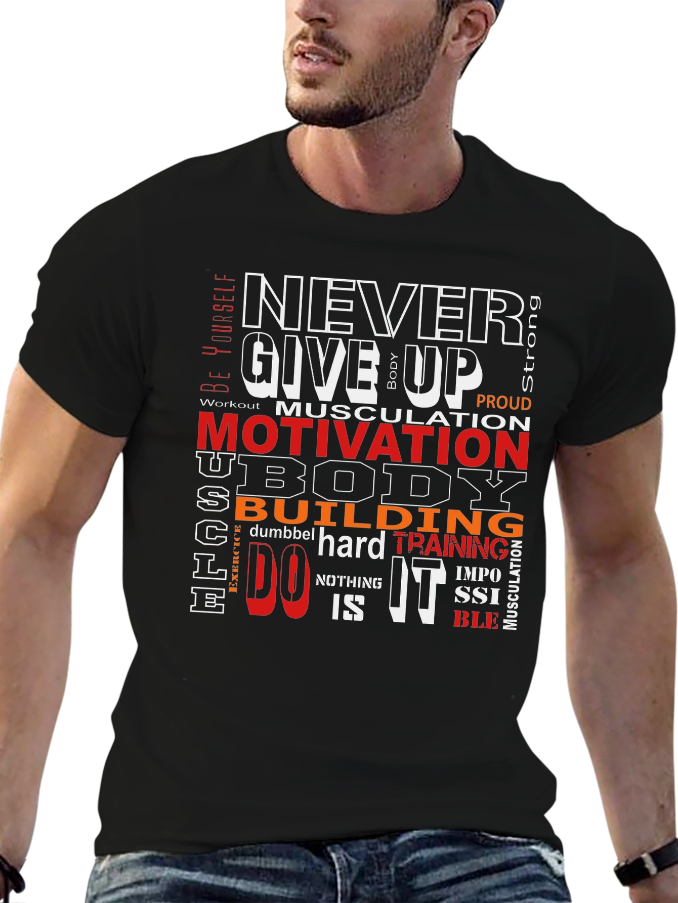 Motivational Workout Graphic T-Shirt for Fitness Enthusiasts