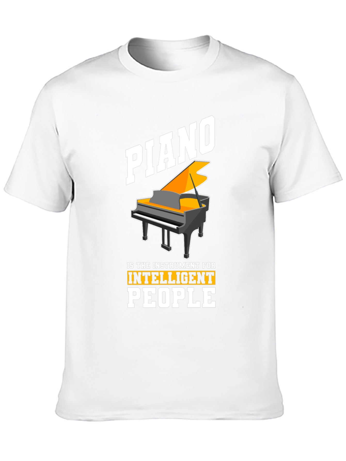 Piano Intelligent People Black Graphic T-Shirt