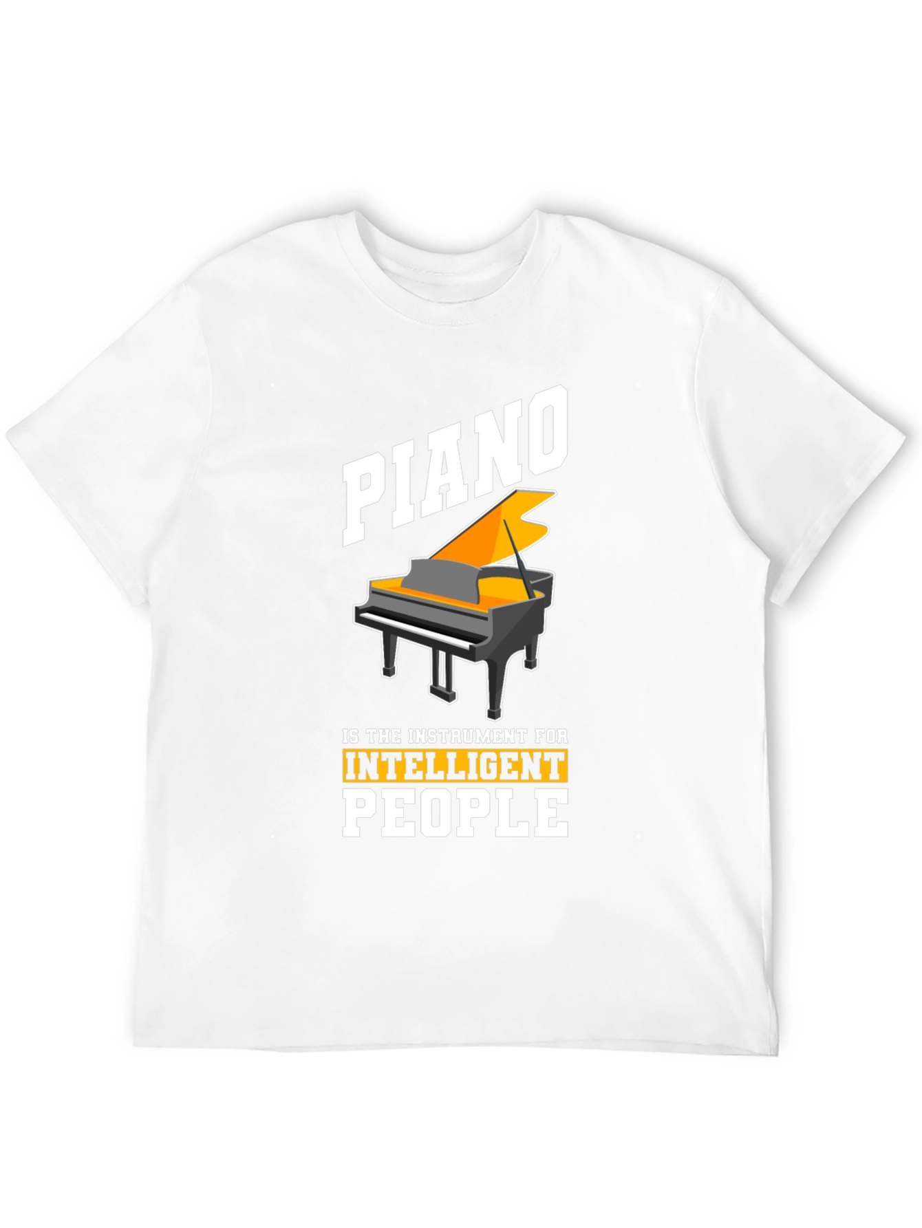 Piano Intelligent People Black Graphic T-Shirt