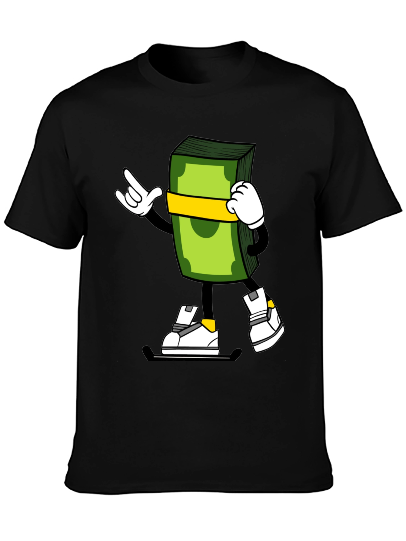 Cartoon Money Stack Graphic Tee