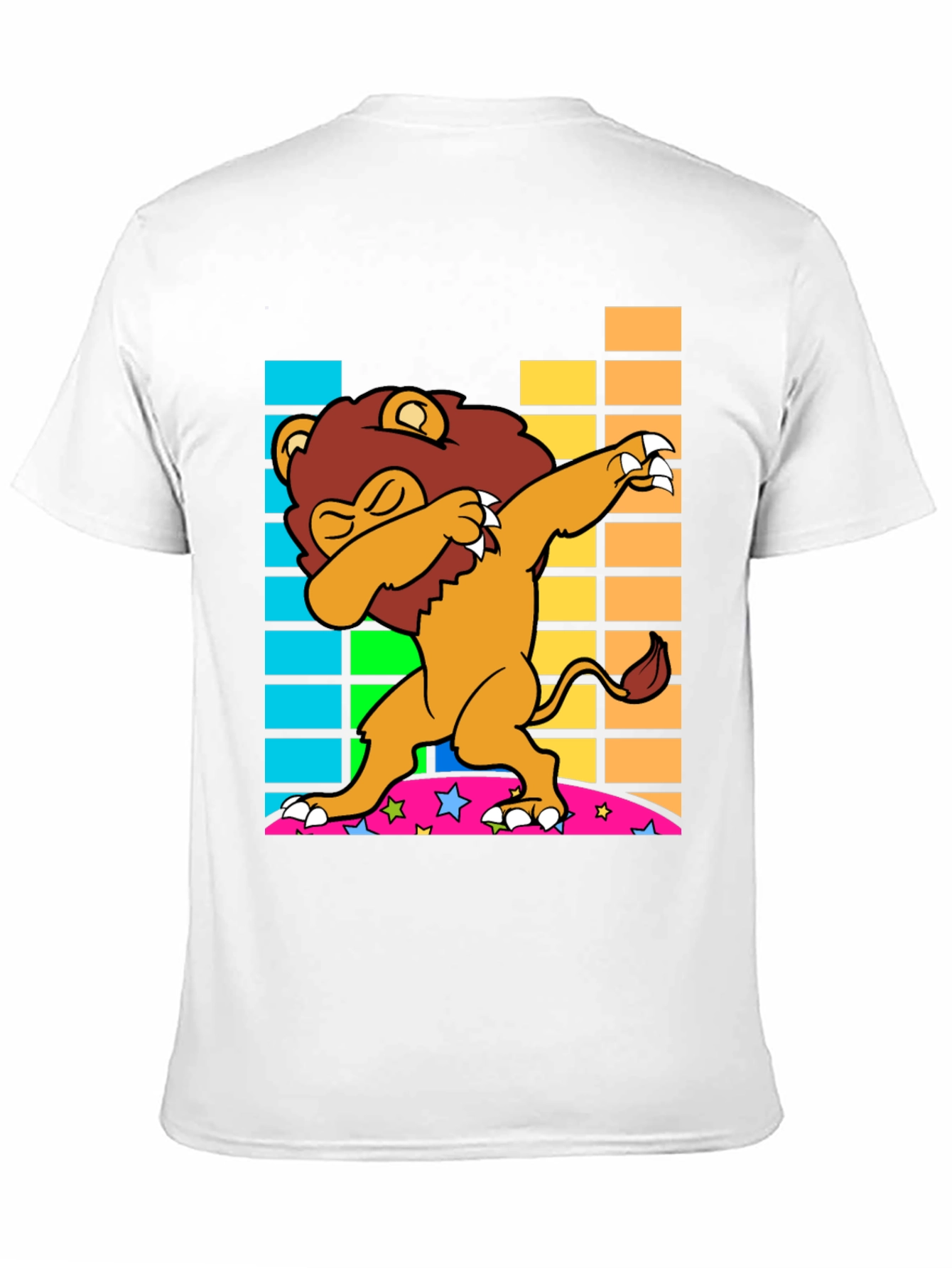 Dabbing Lion Graphic Tee - Fun Black T-Shirt
