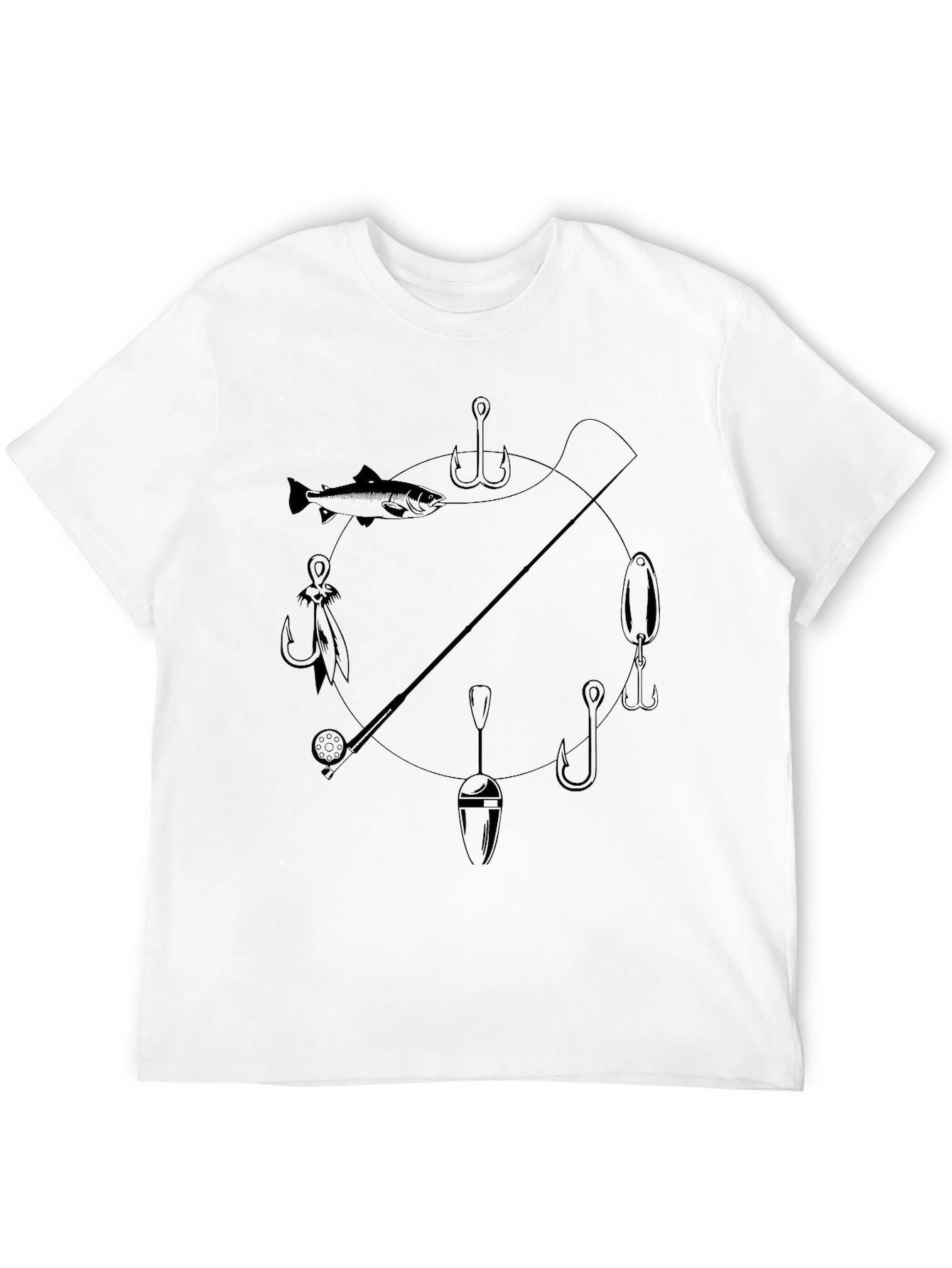 Fishing Time Black T-Shirt