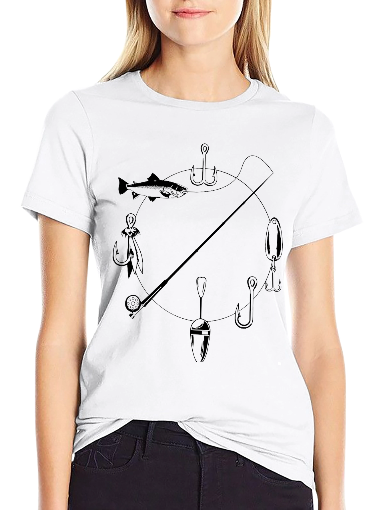 Fishing Time Black T-Shirt