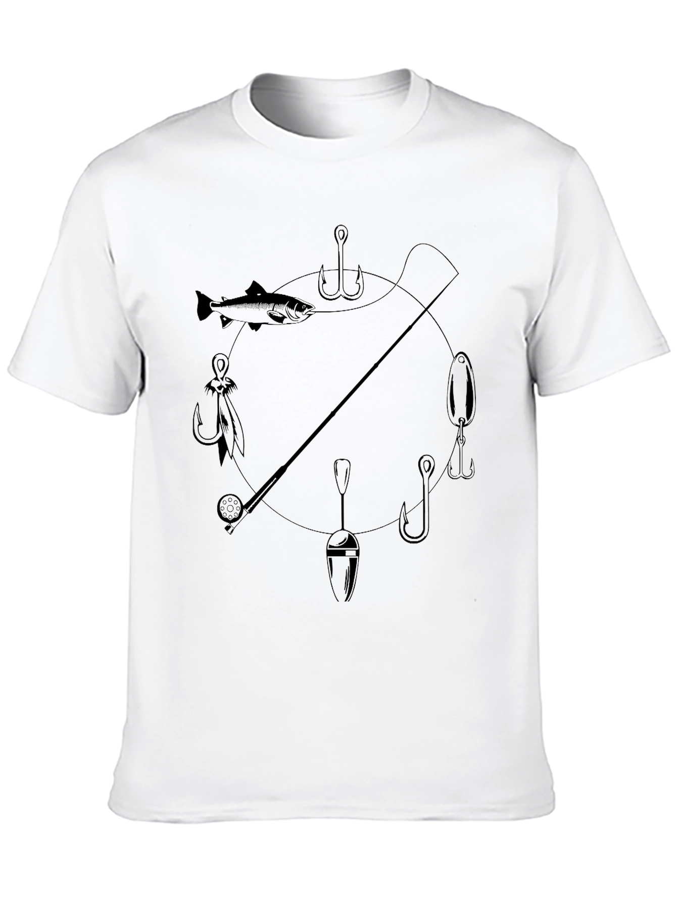 Fishing Time Black T-Shirt