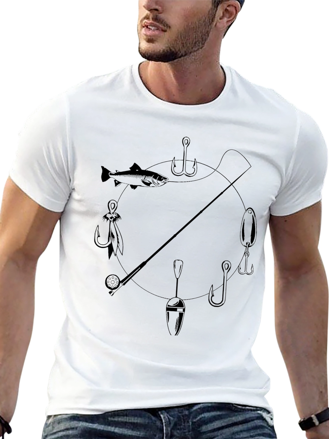 Fishing Time Black T-Shirt