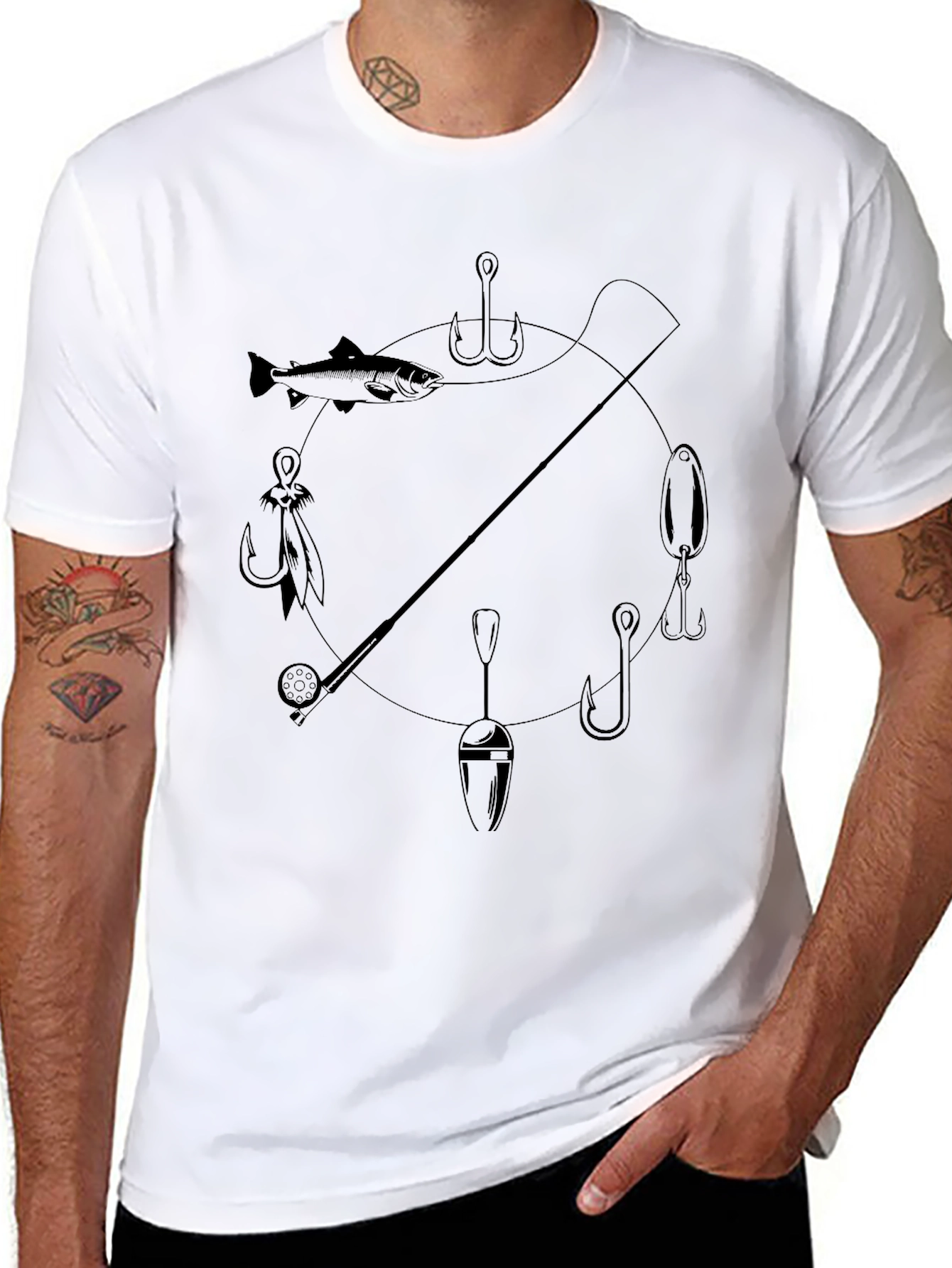 Fishing Time Black T-Shirt
