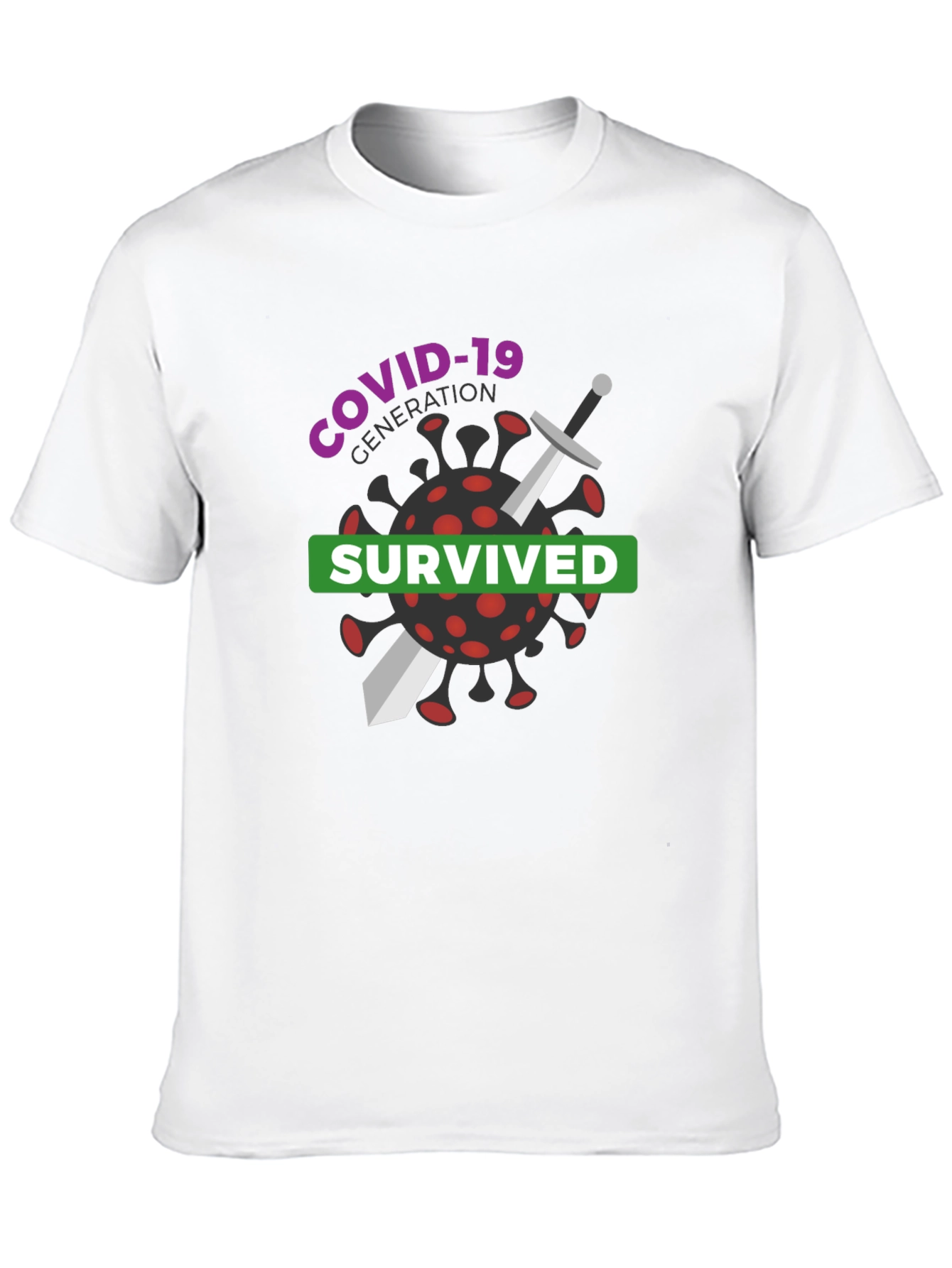 COVID-19 Generation Survived Black T-Shirt