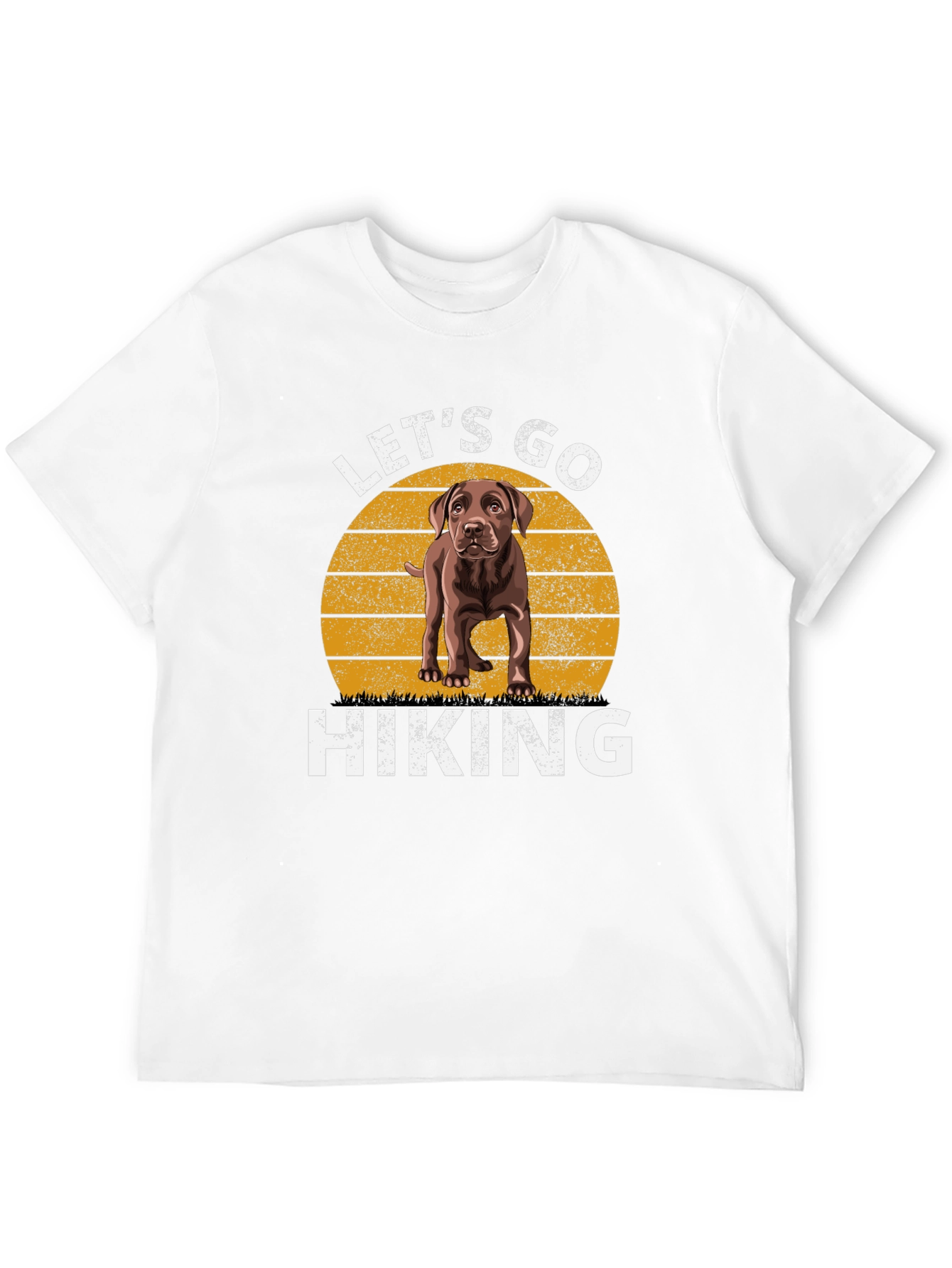 Lets Go Hiking Dog Graphic Tee