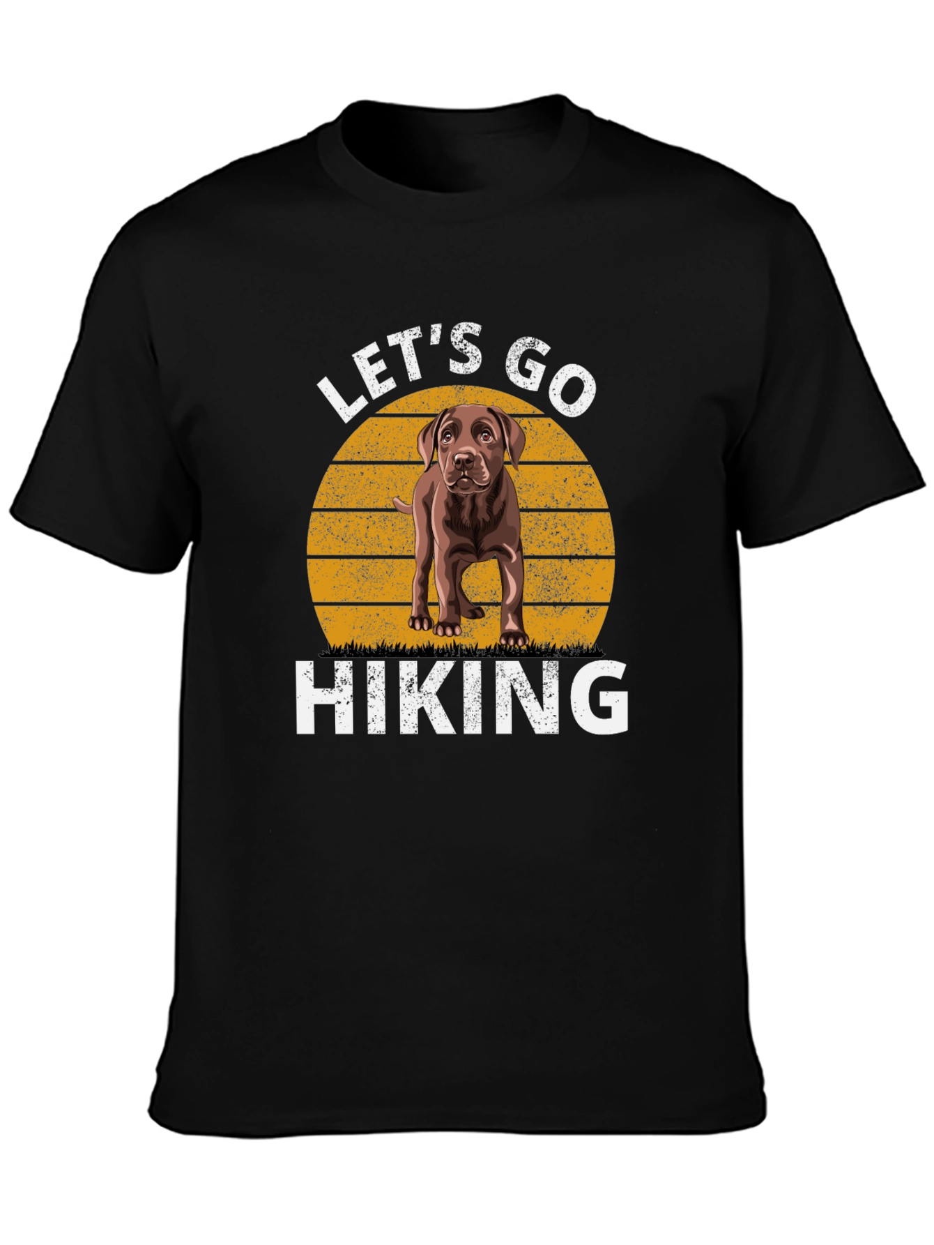 Lets Go Hiking Dog Graphic Tee