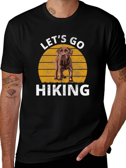 Lets Go Hiking Dog Graphic Tee