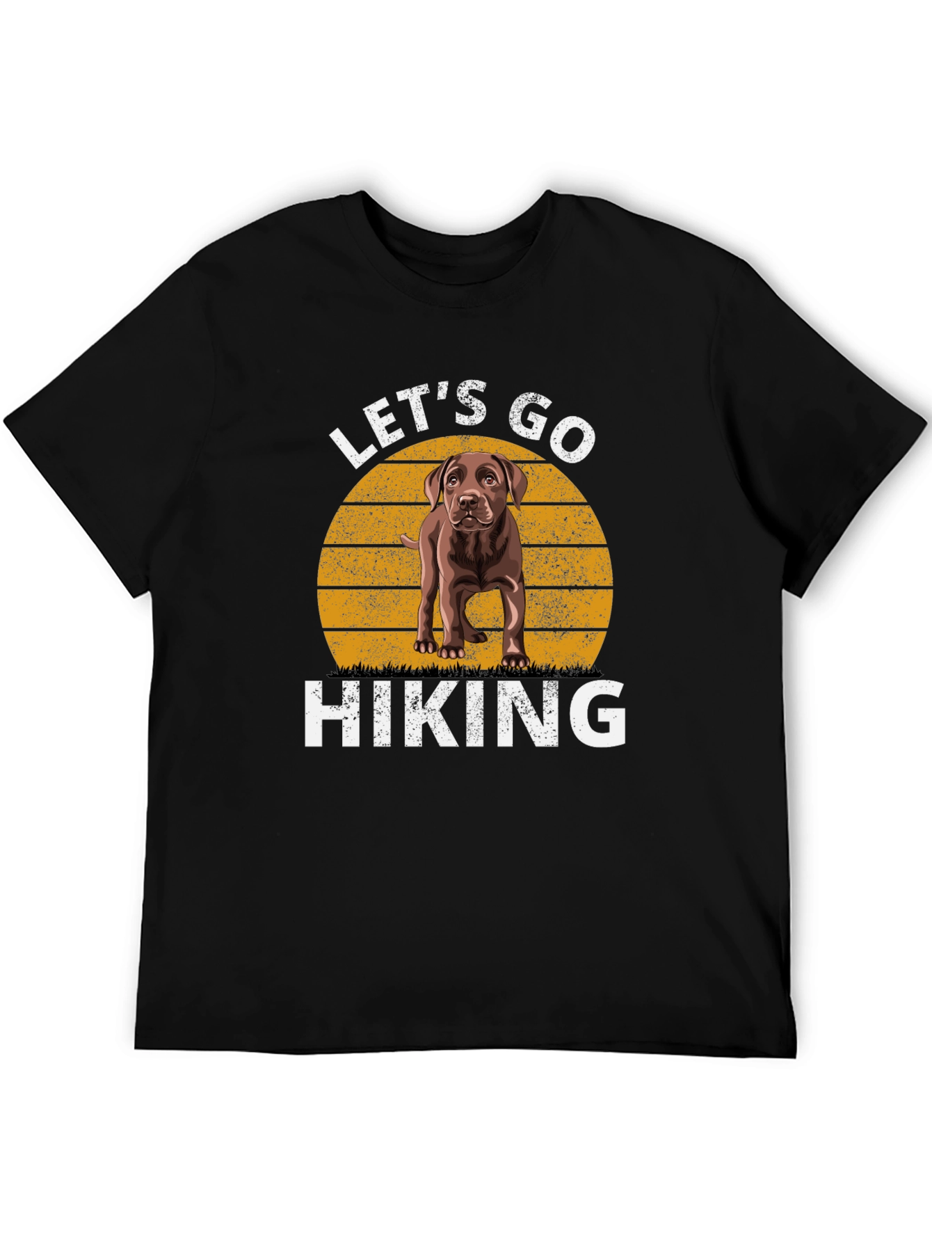 Lets Go Hiking Dog Graphic Tee