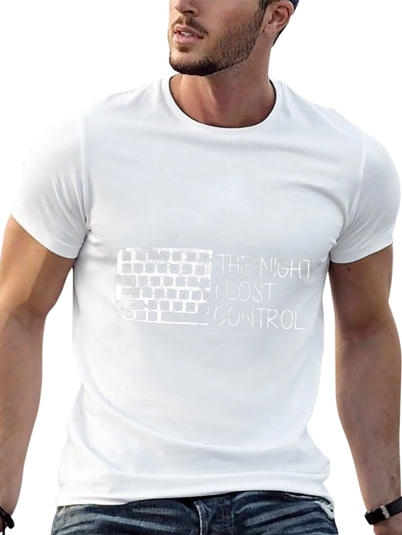 The Night I Lost Control Keyboard Graphic T-Shirt