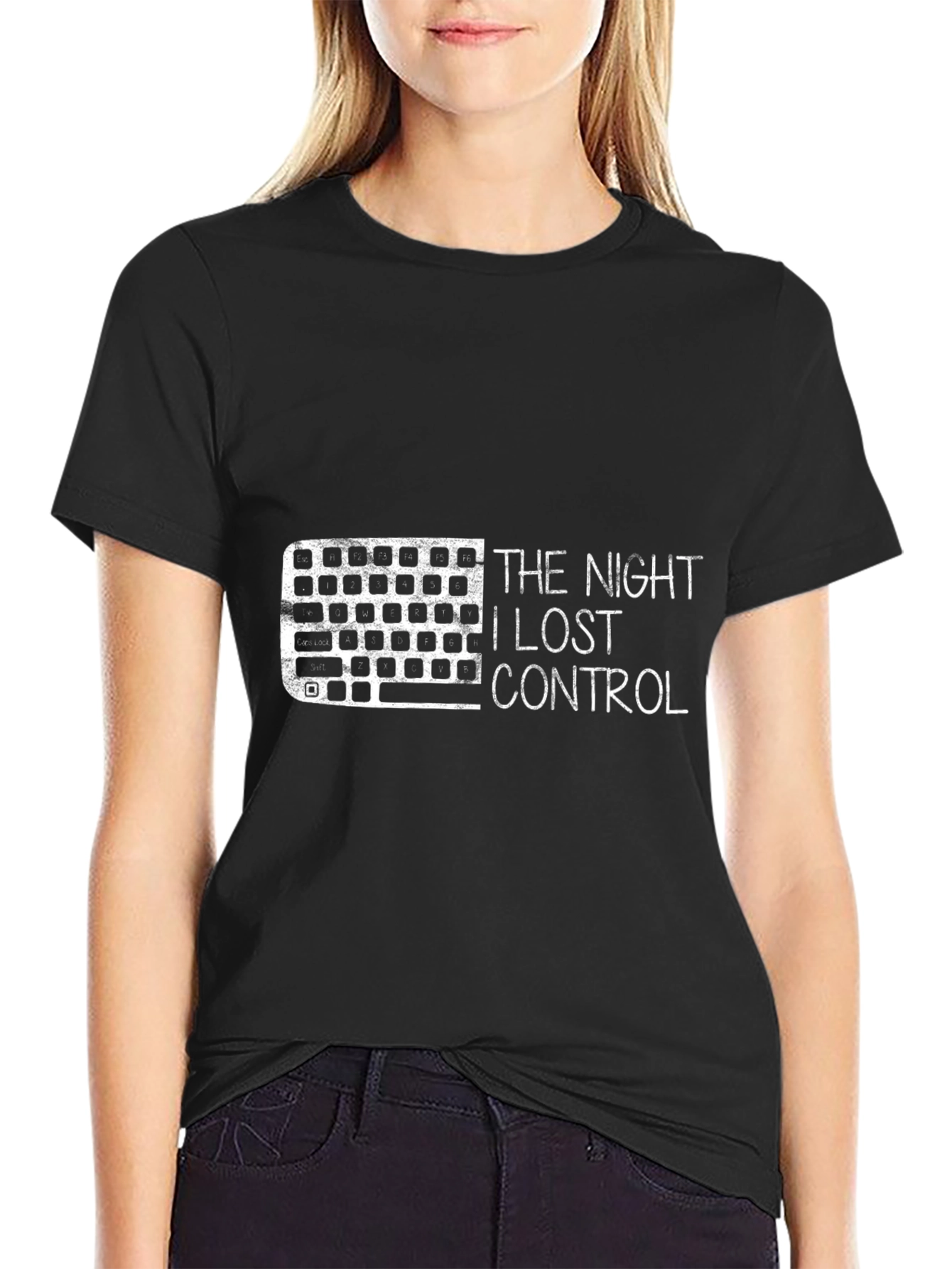 The Night I Lost Control Keyboard Graphic T-Shirt
