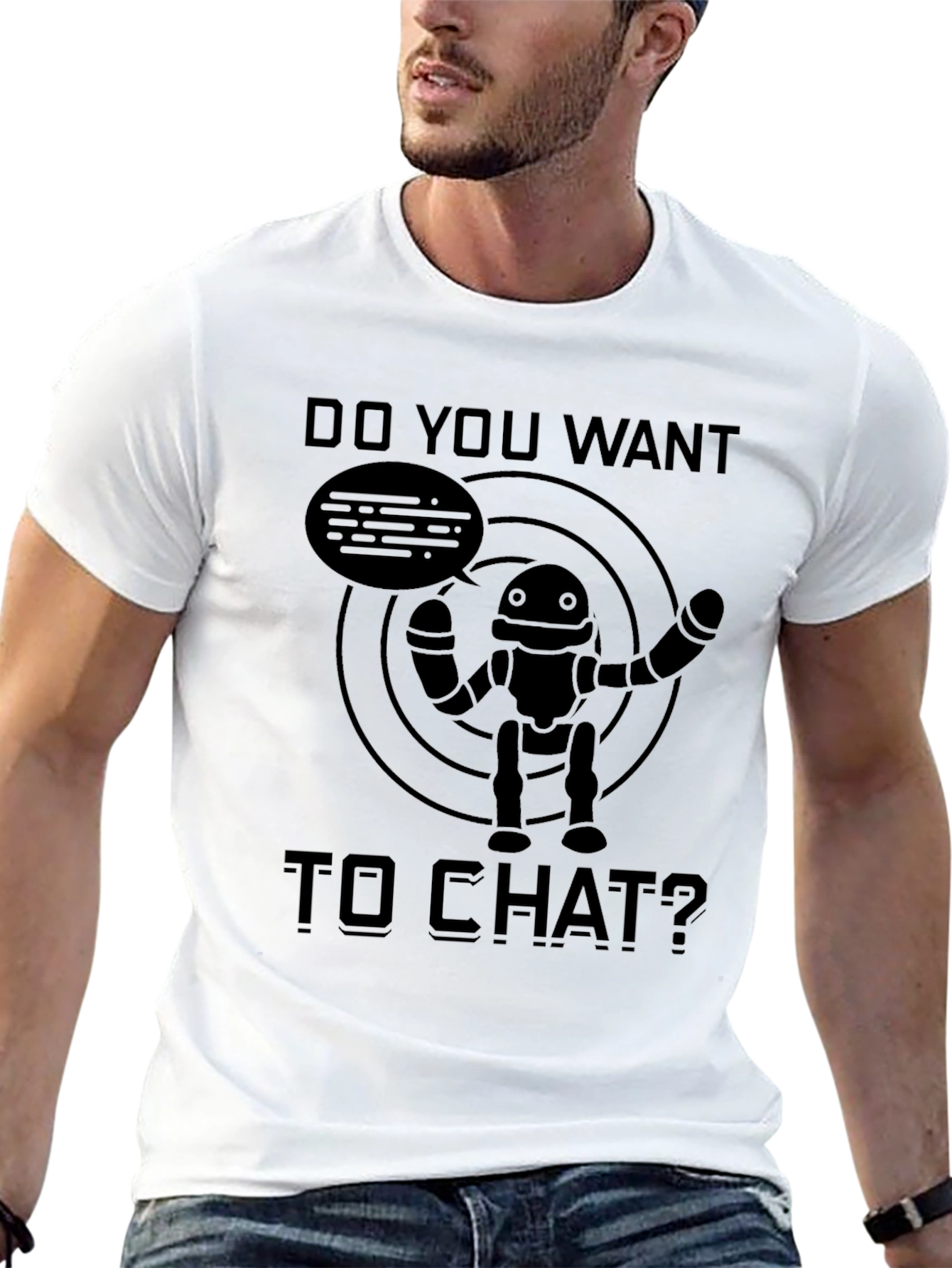 Chat Robot T-Shirt - Mens Graphic Tee