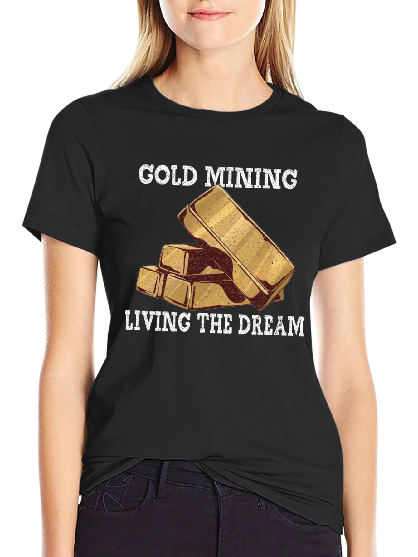 Gold Mining Living The Dream Black T-Shirt