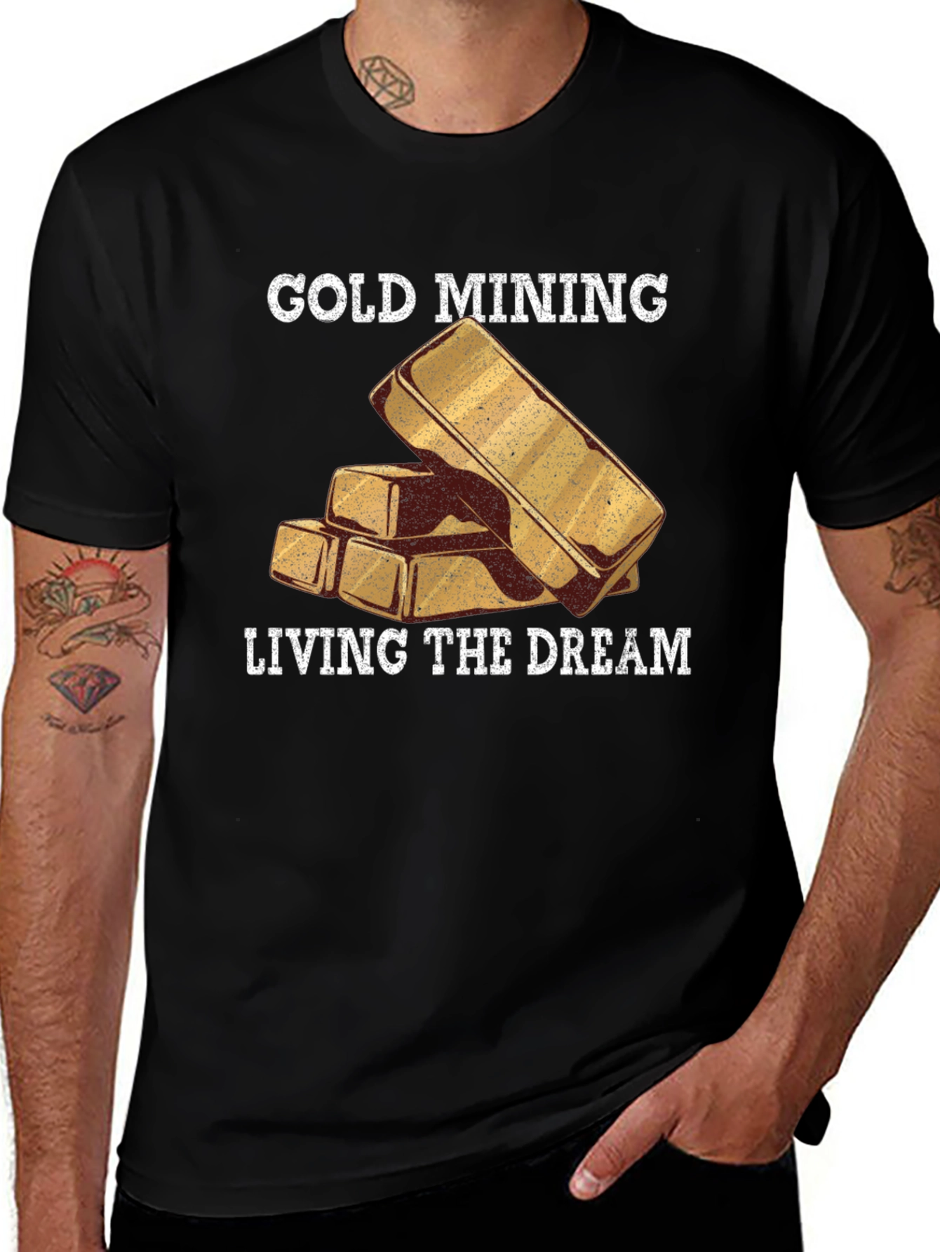 Gold Mining Living The Dream Black T-Shirt