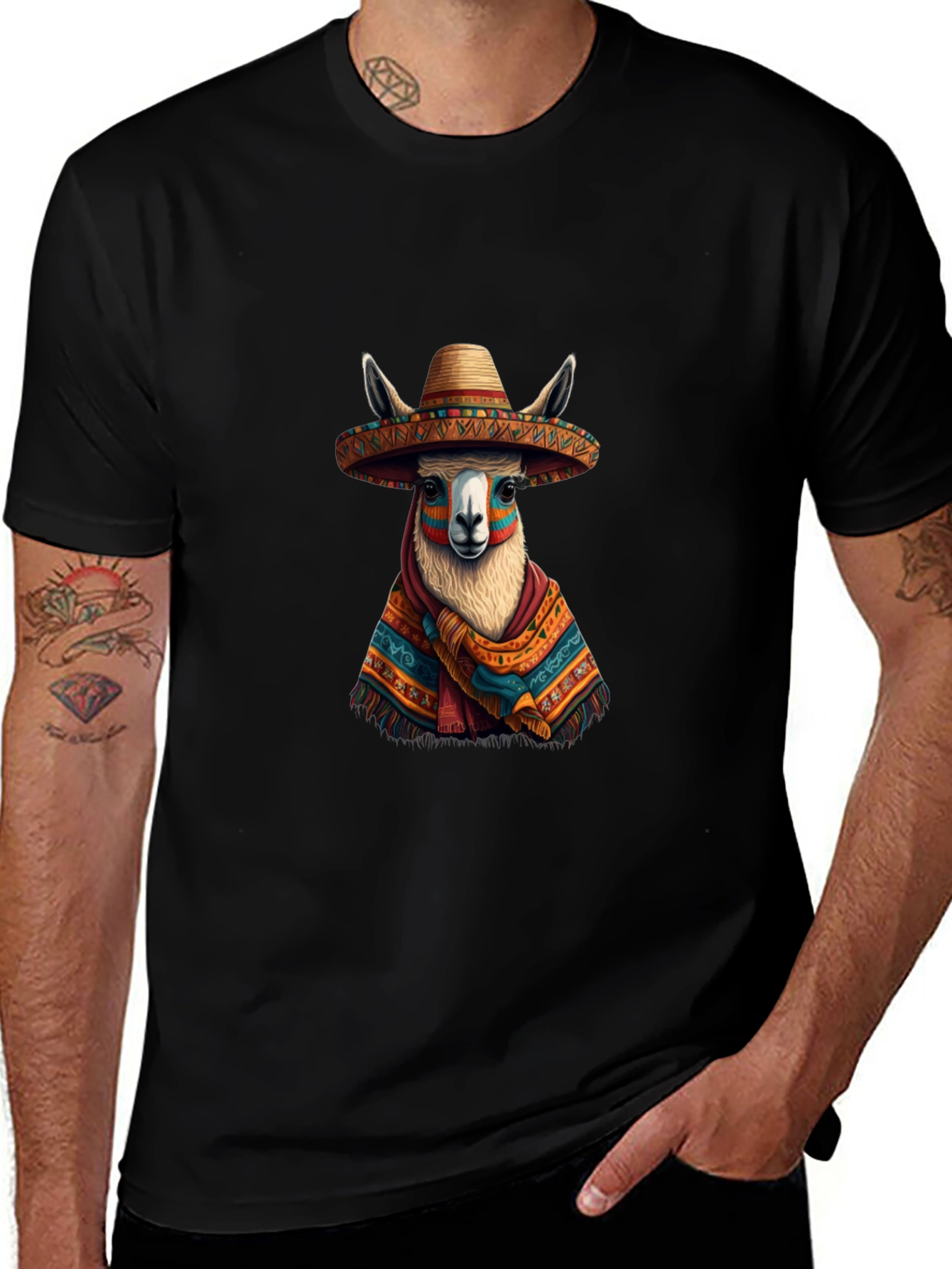 Llama Sombrero Graphic Tee