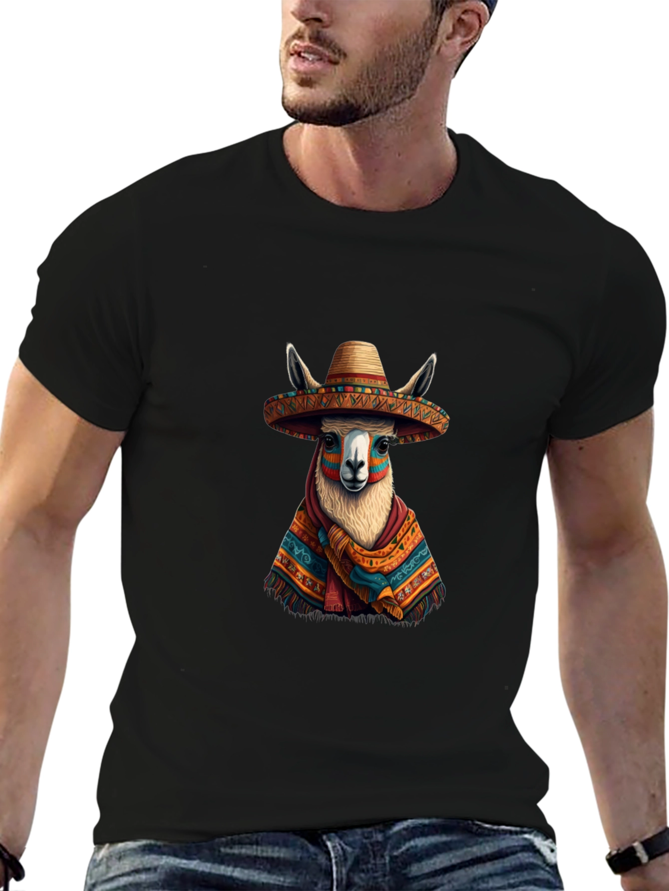 Llama Sombrero Graphic Tee