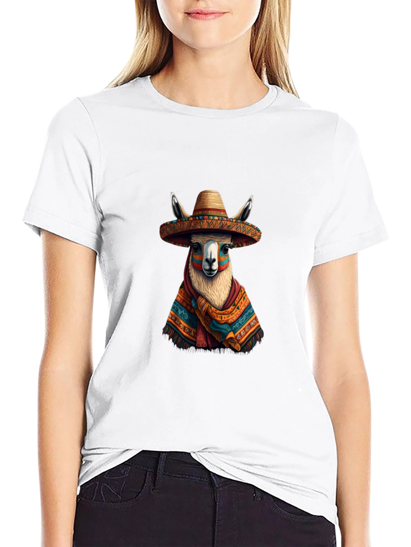 Llama Sombrero Graphic Tee