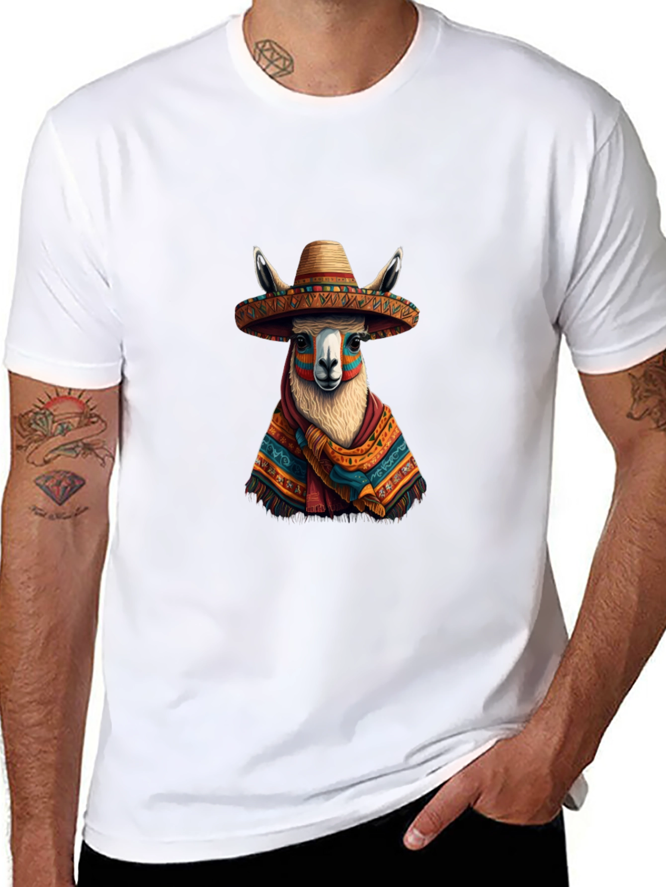 Llama Sombrero Graphic Tee