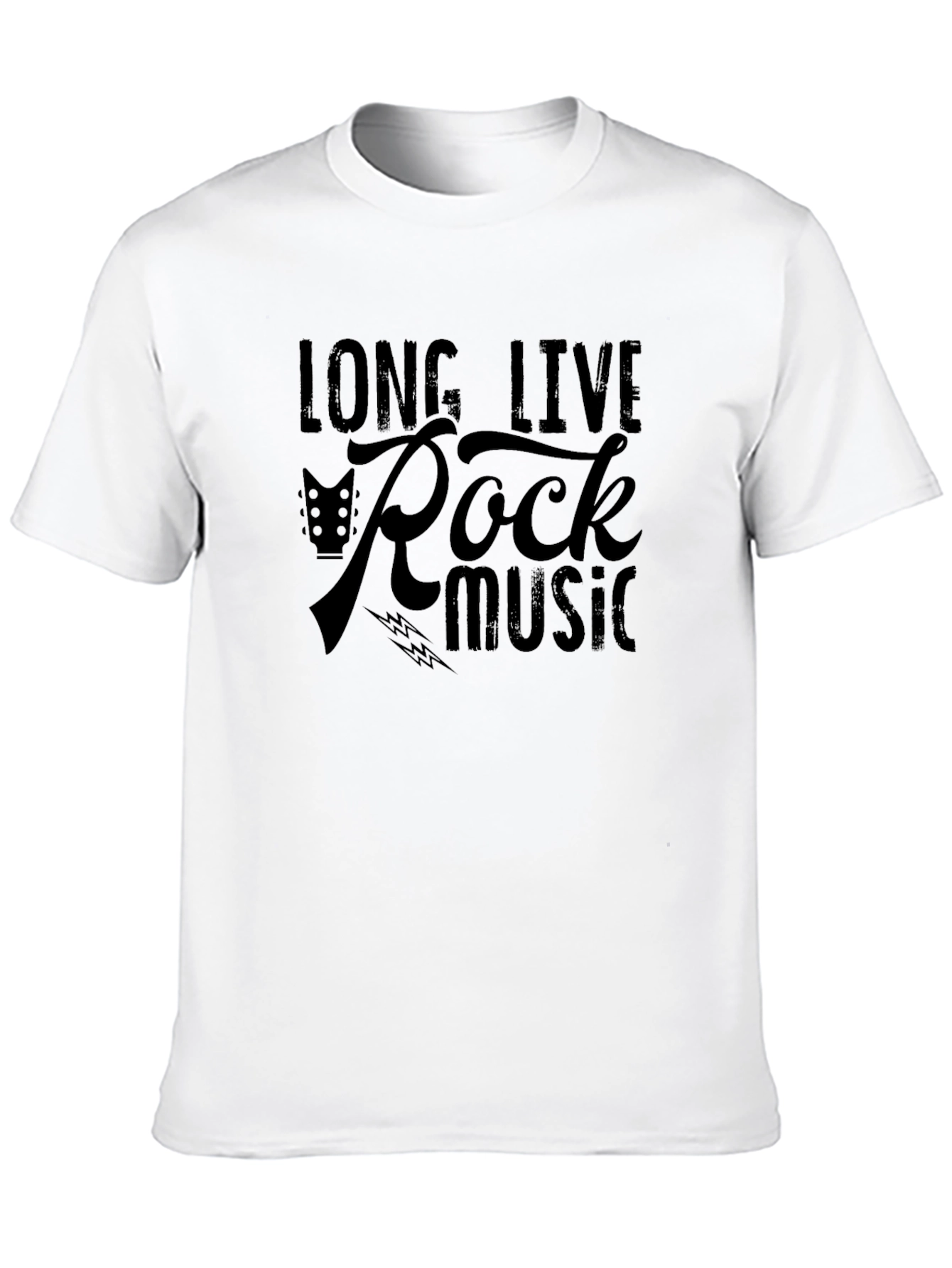 Long Live Rock Music Graphic Tee - Black