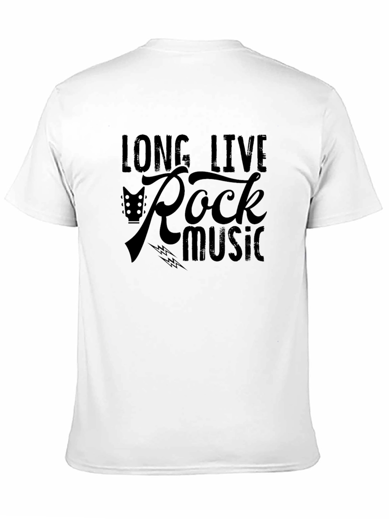 Long Live Rock Music Graphic Tee - Black