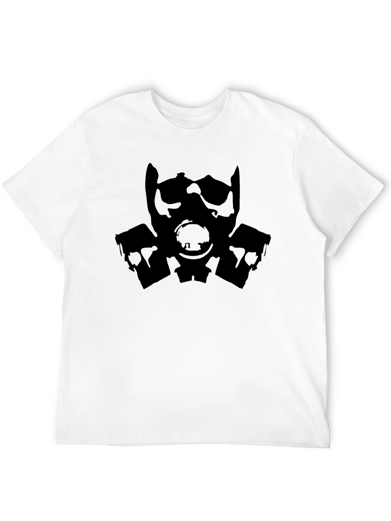 Gas Mask Graphic Tee - Black Cotton T-Shirt