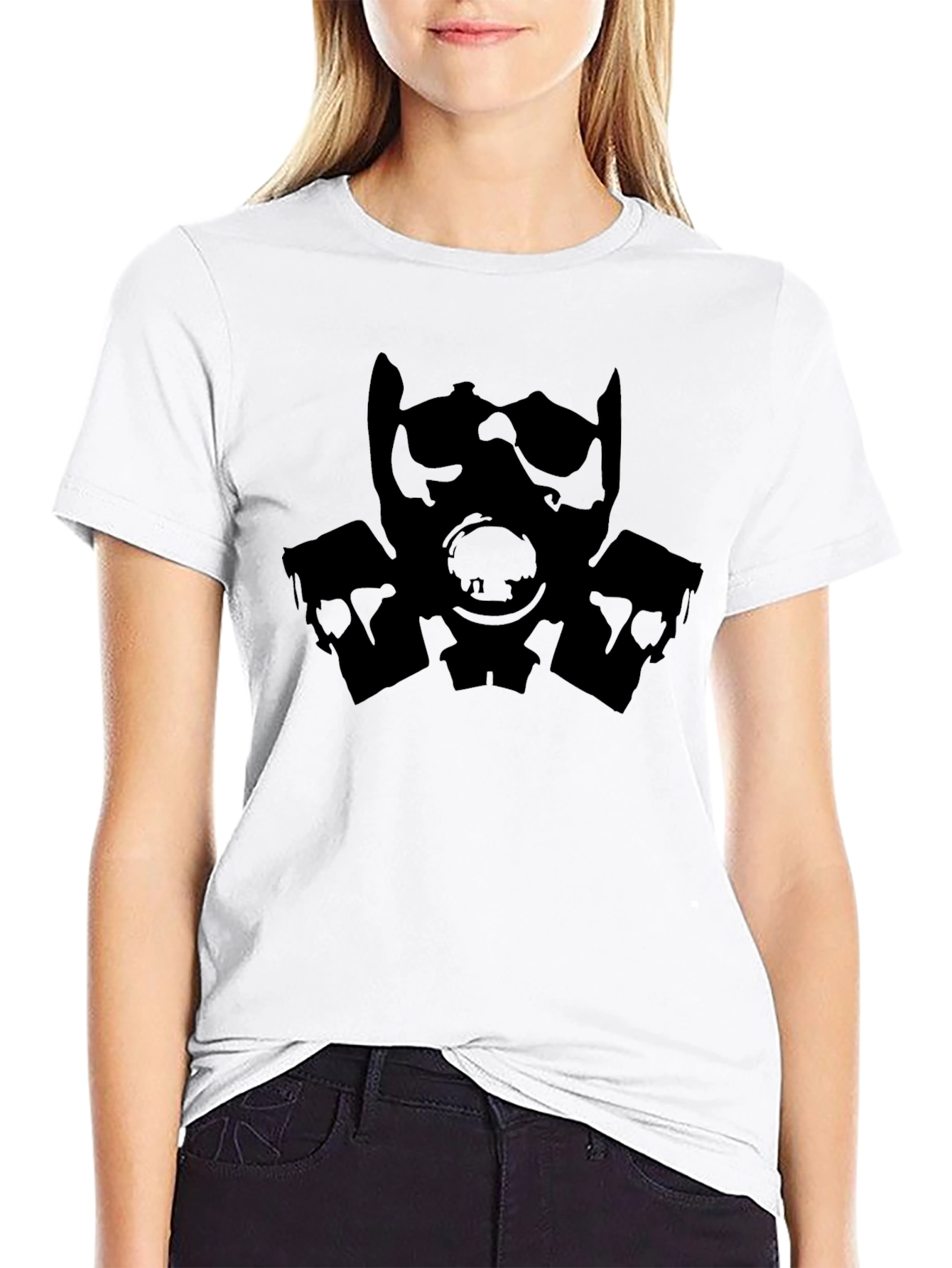 Gas Mask Graphic Tee - Black Cotton T-Shirt
