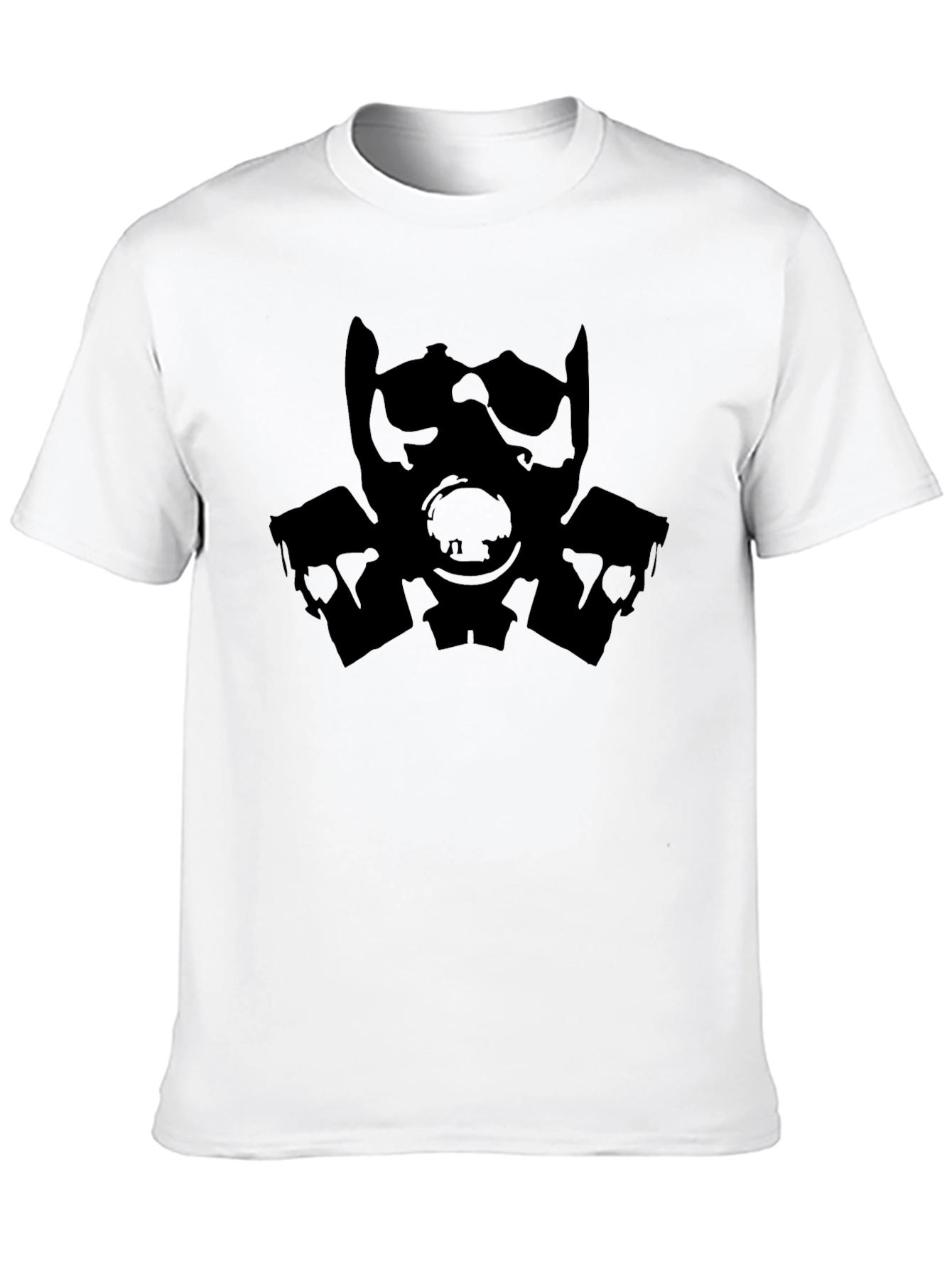 Gas Mask Graphic Tee - Black Cotton T-Shirt