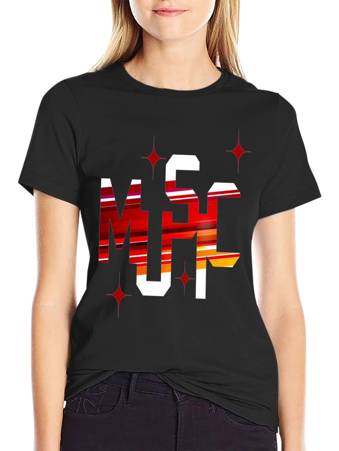 Bold Graphic Tee: MSC Letters - Statement Style