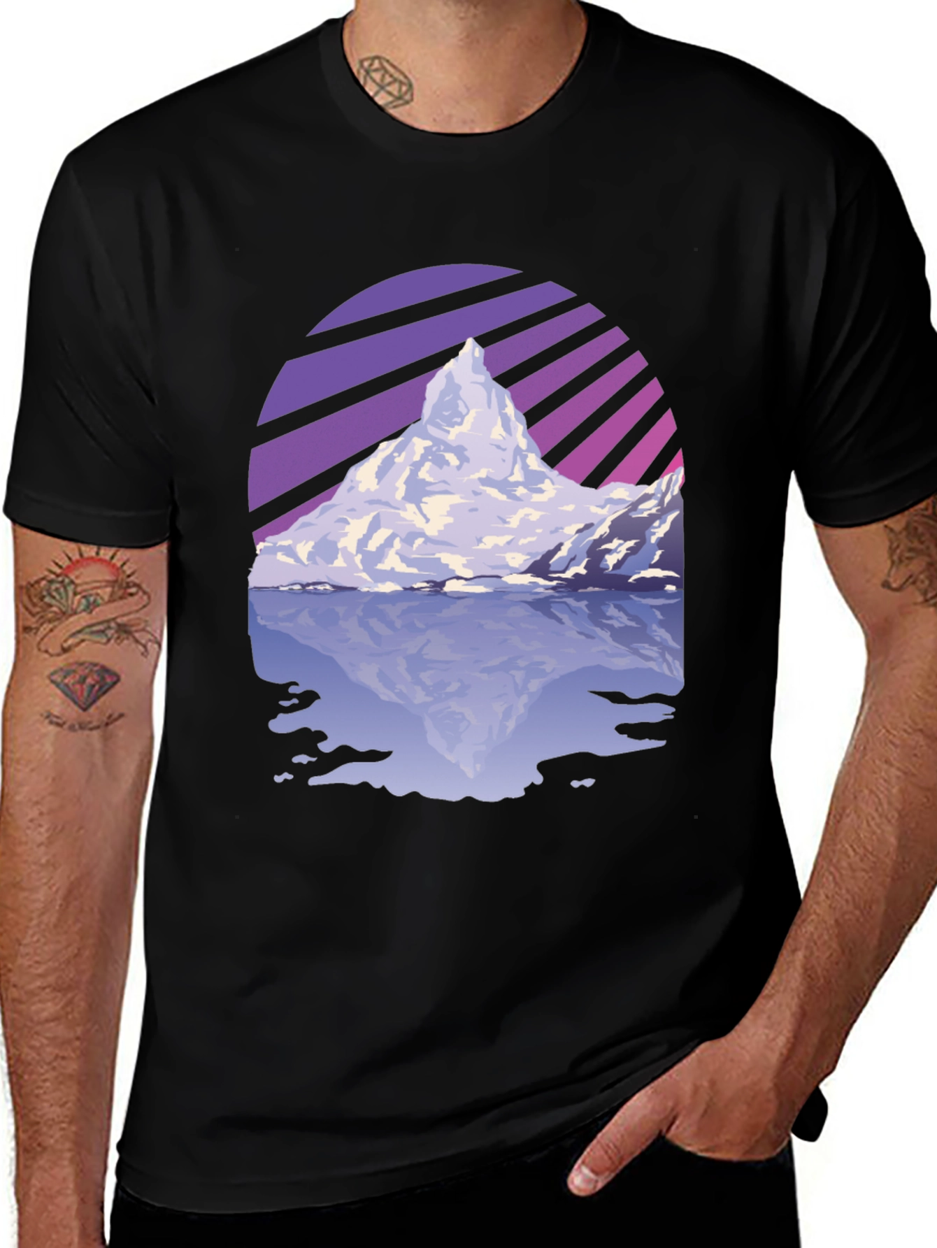 Mountain Peak Reflection Graphic T-Shirt