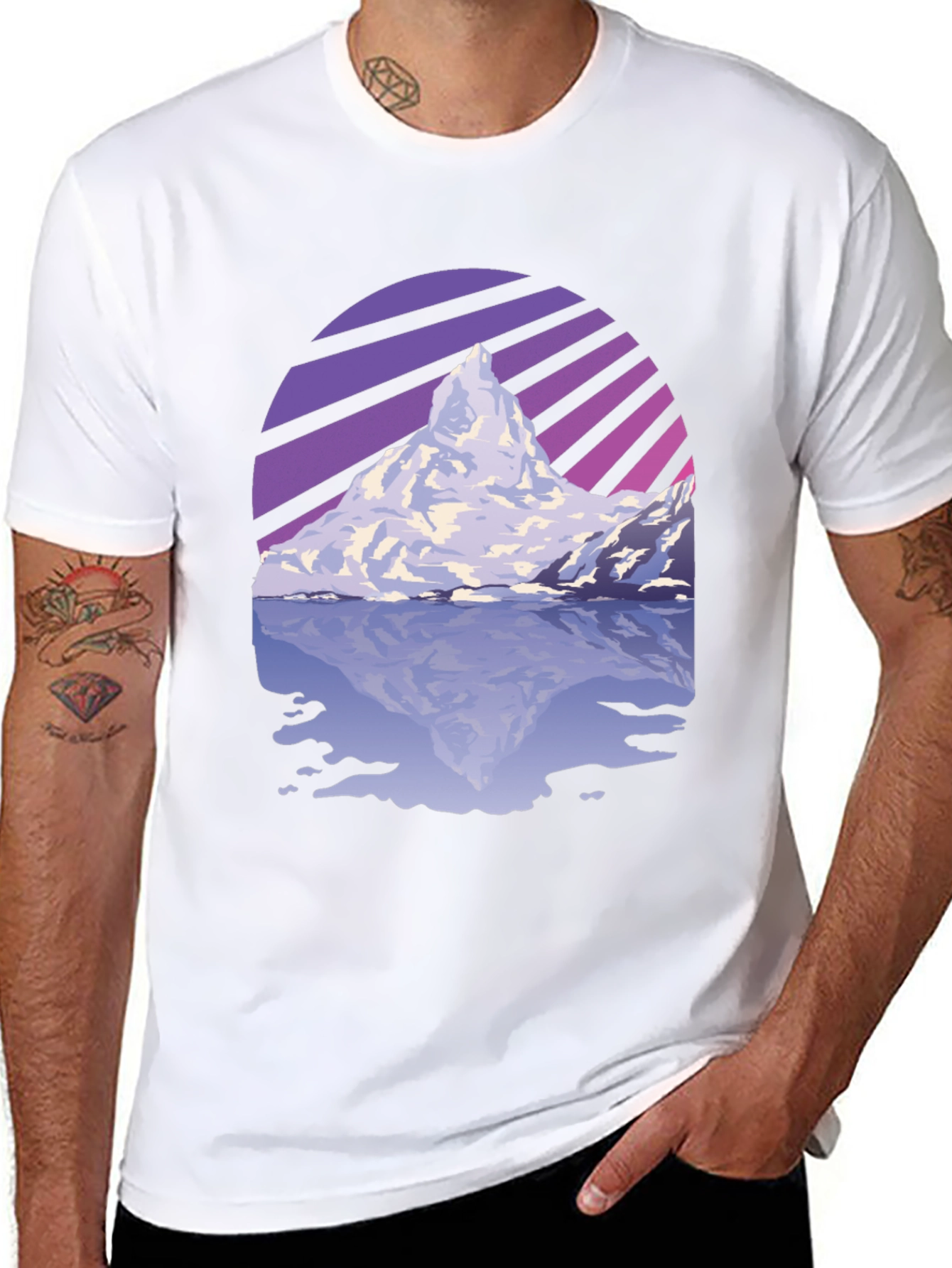 Mountain Peak Reflection Graphic T-Shirt