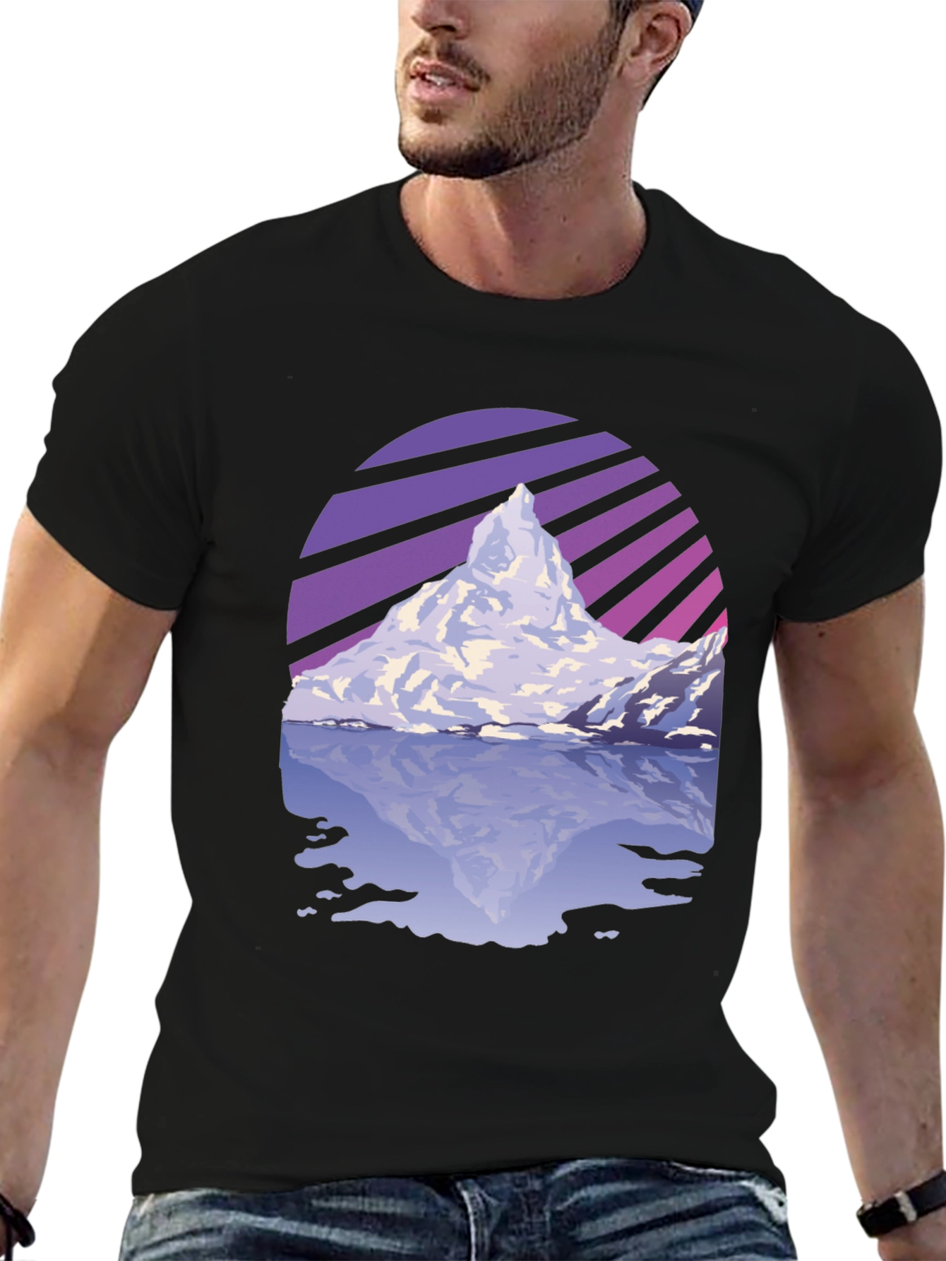 Mountain Peak Reflection Graphic T-Shirt