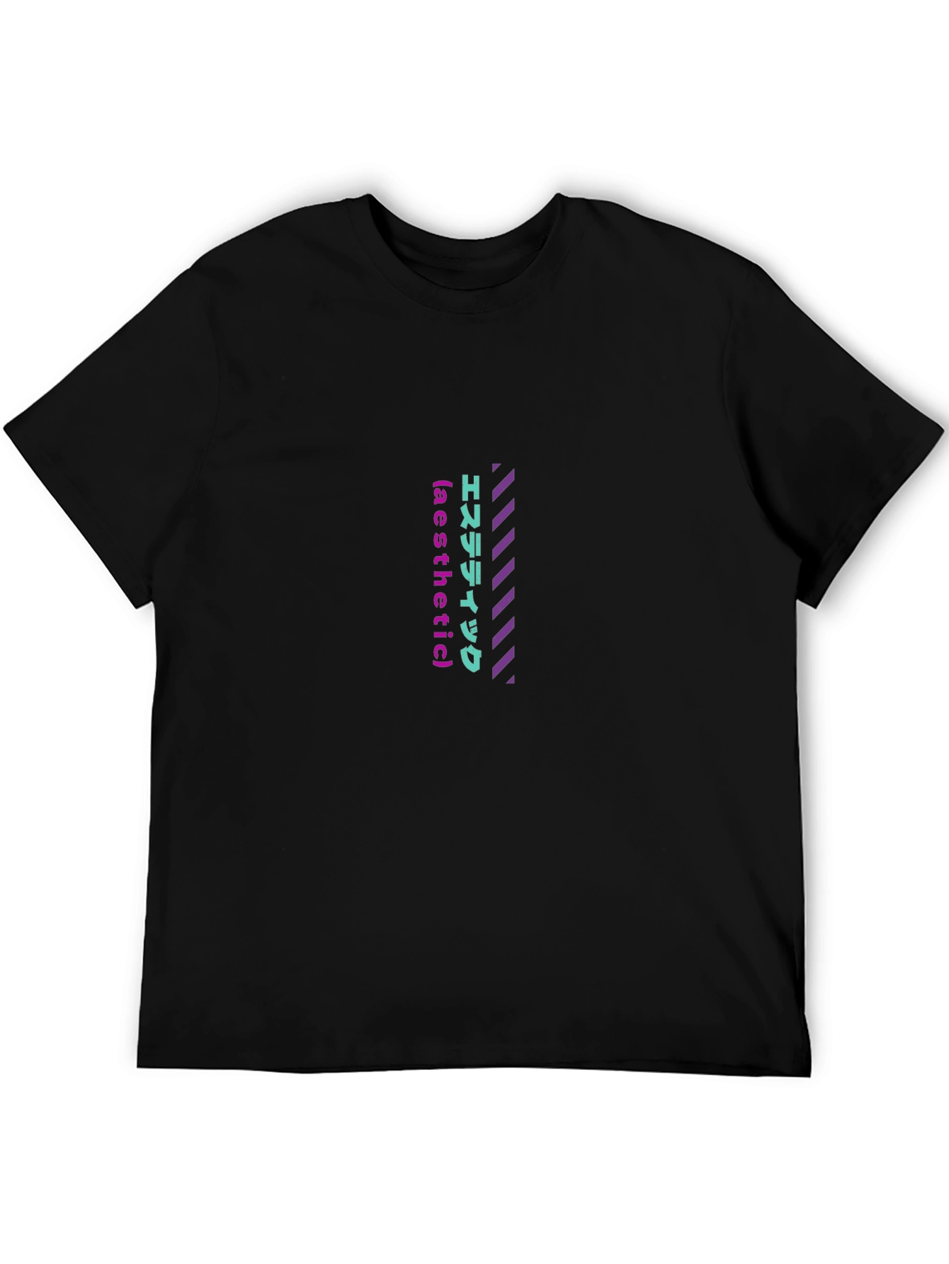 Aesthetic Text Graphic Black T-Shirt