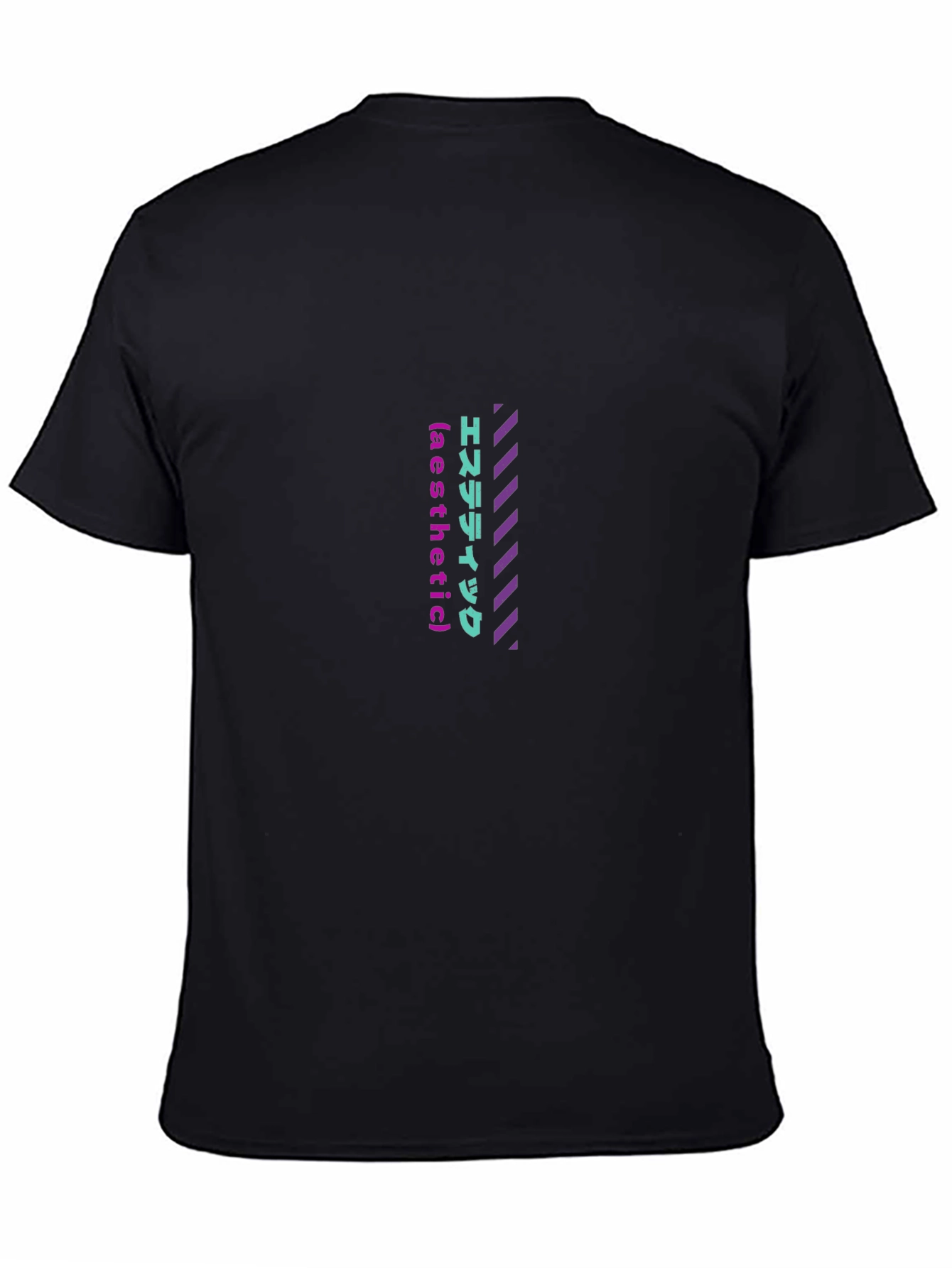 Aesthetic Text Graphic Black T-Shirt