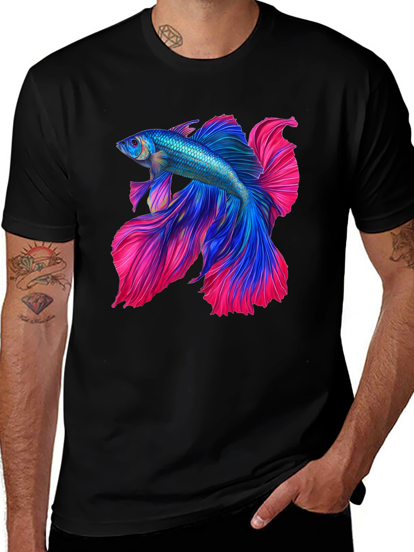Betta Fish Graphic Tee - Unique Design