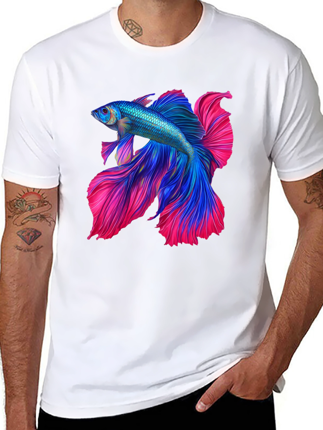 Betta Fish Graphic Tee - Unique Design